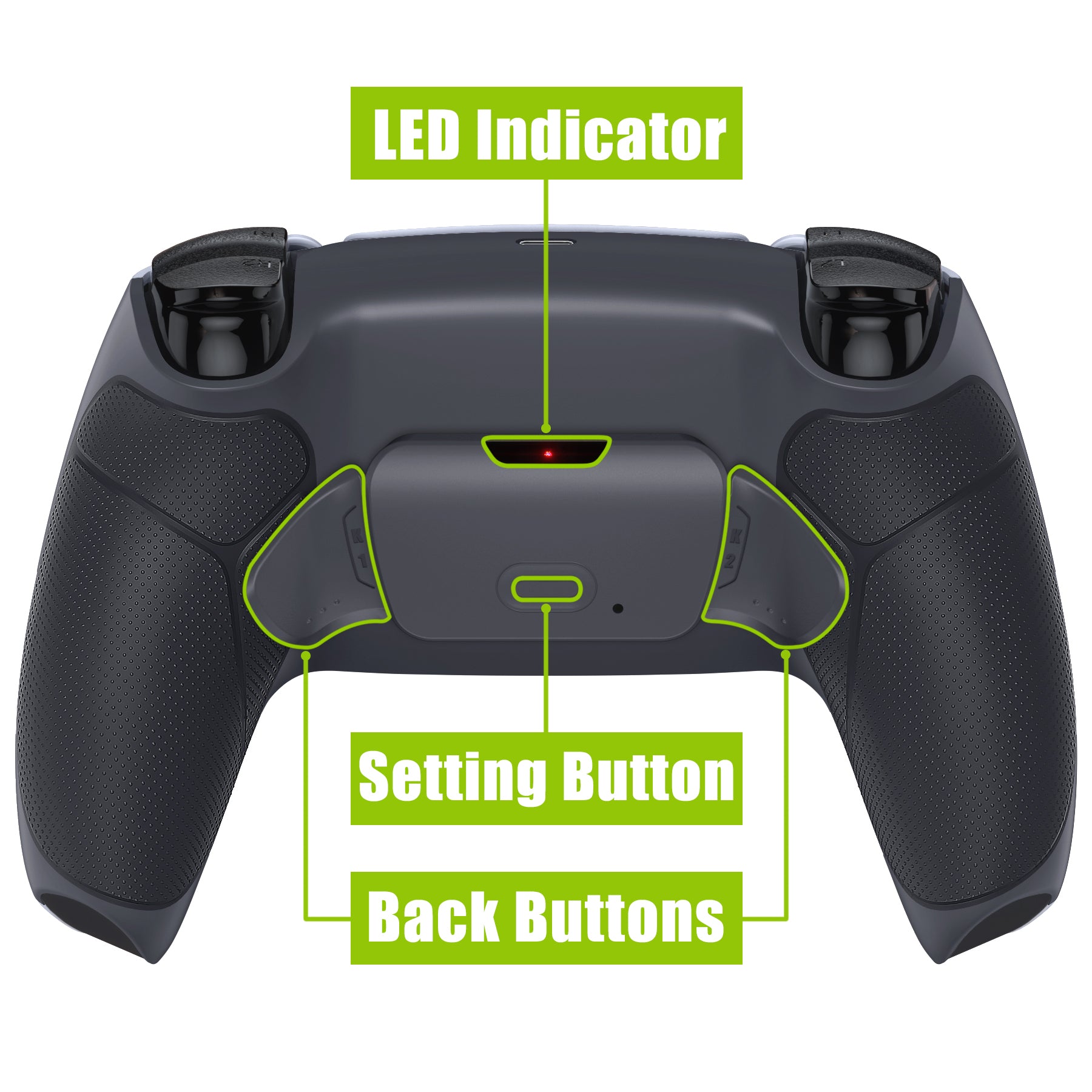 eXtremeRate Remappable RISE V3 Remap Kit for PS5 Controller BDM-030/040/050 - Rubberized Dark Gray eXtremeRate