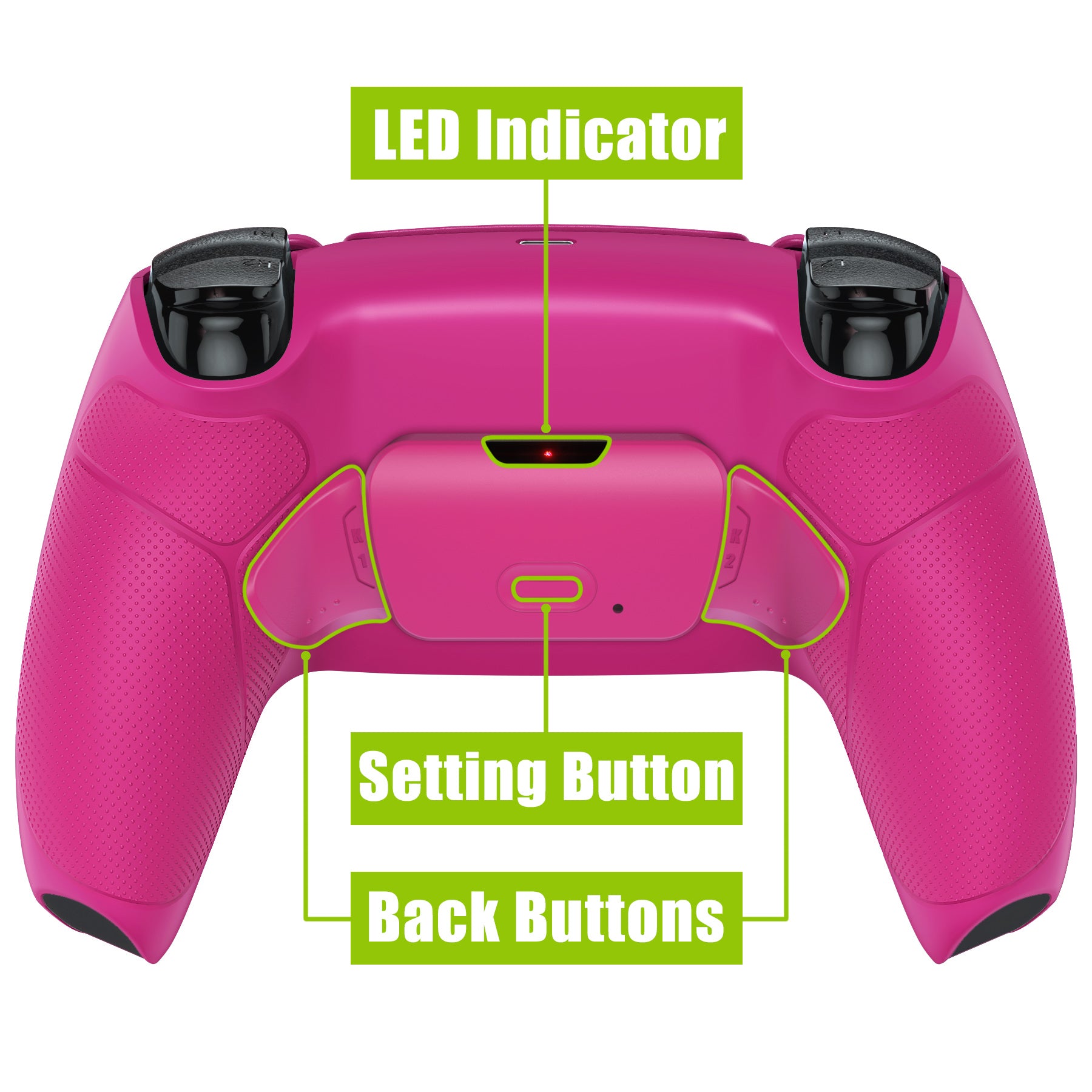 eXtremeRate Remappable RISE V3 Remap Kit for PS5 Controller BDM-030/040/050 - Rubberized Nova Pink eXtremeRate