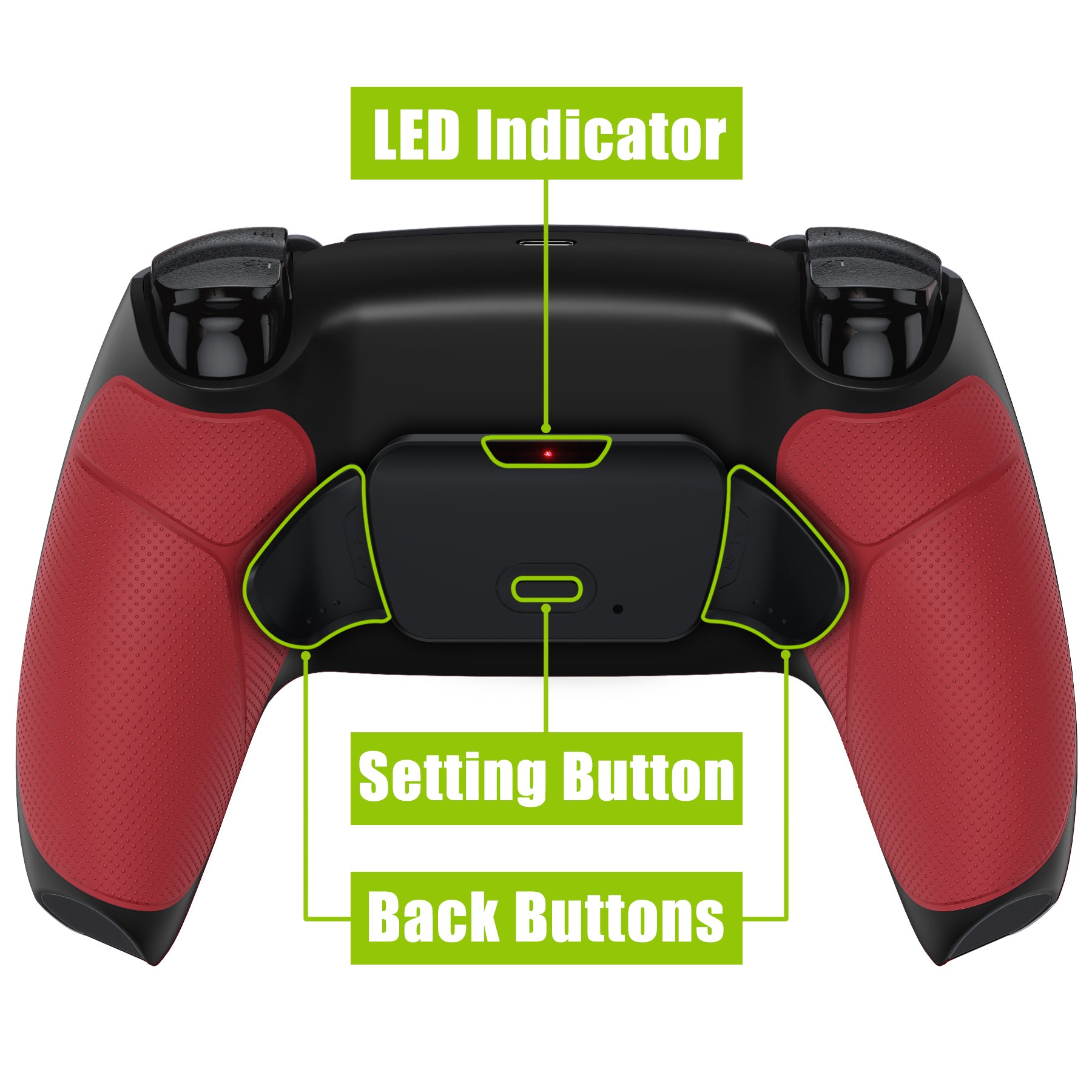 eXtremeRate Remappable RISE V3 Remap Kit for PS5 Controller BDM-030/040/050 - Rubberized Red eXtremeRate