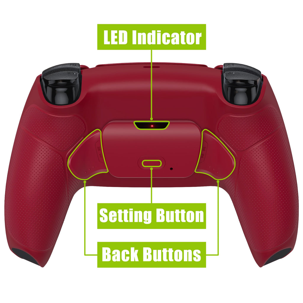 eXtremeRate Remappable RISE V3 Remap Kit for PS5 Controller BDM-030/040/050 - Rubberized Volcanic Red eXtremeRate