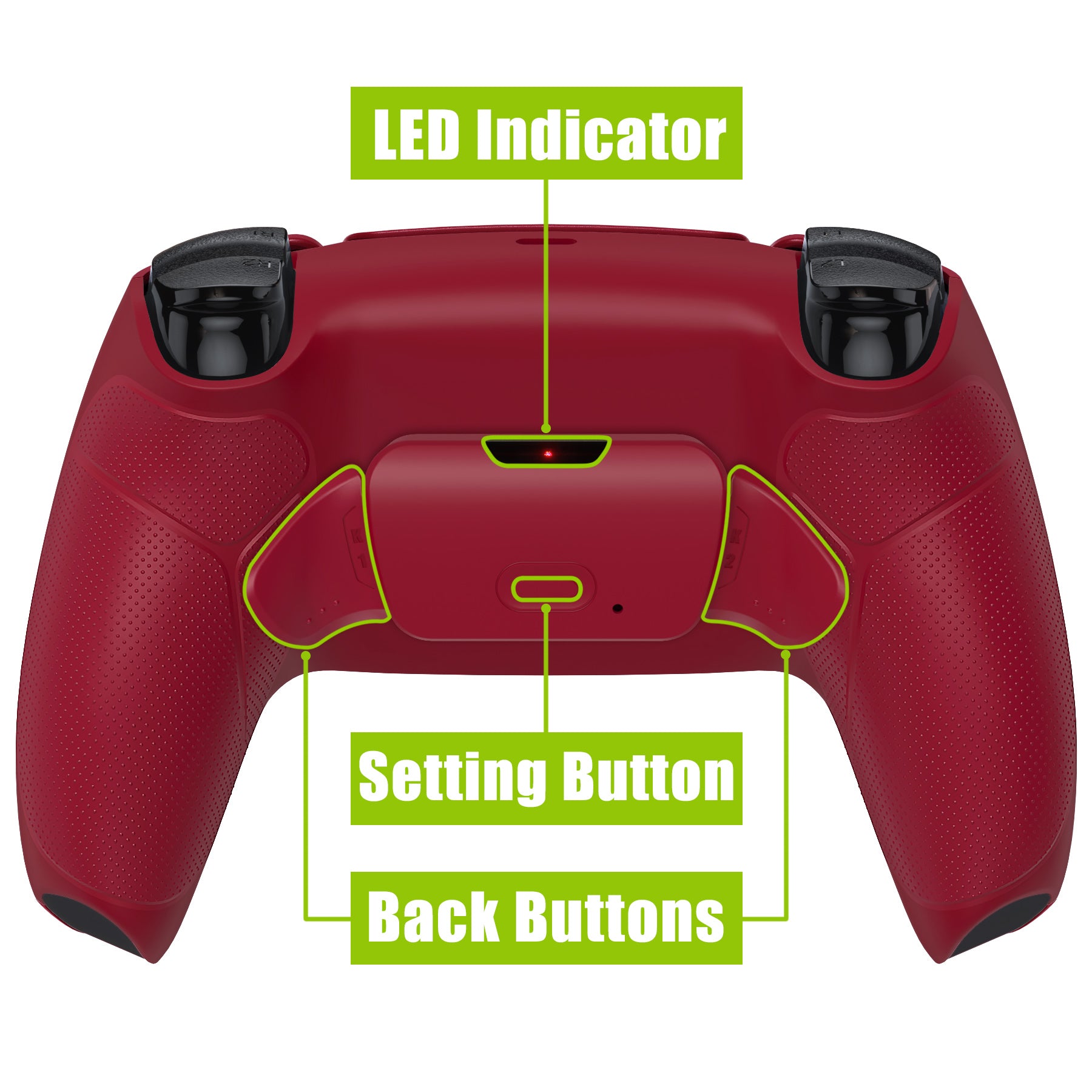 eXtremeRate Remappable RISE V3 Remap Kit for PS5 Controller BDM-030/040/050 - Rubberized Volcanic Red eXtremeRate