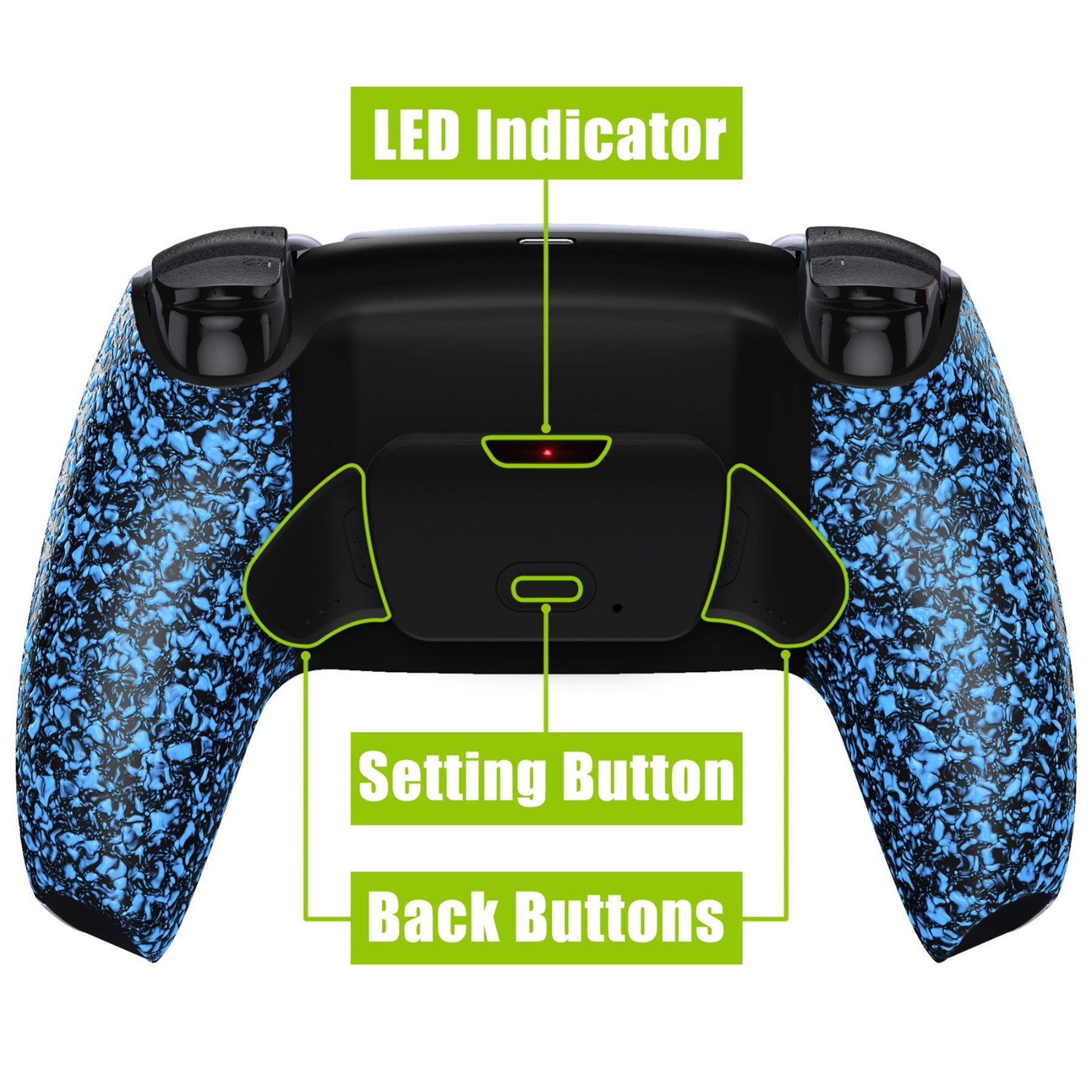 eXtremeRate Remappable RISE V3 Remap Kit for PS5 Controller BDM-030/040/050 - Textured Blue eXtremeRate