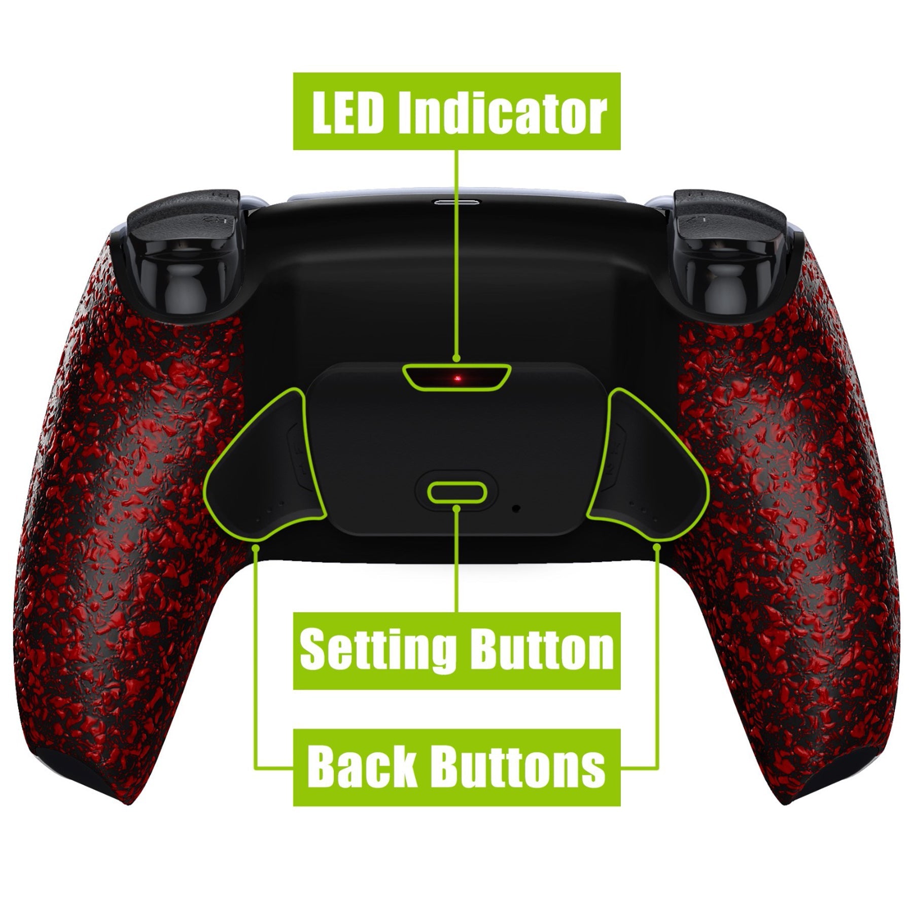 eXtremeRate Remappable RISE V3 Remap Kit for PS5 Controller BDM-030/040/050 - Textured Red eXtremeRate