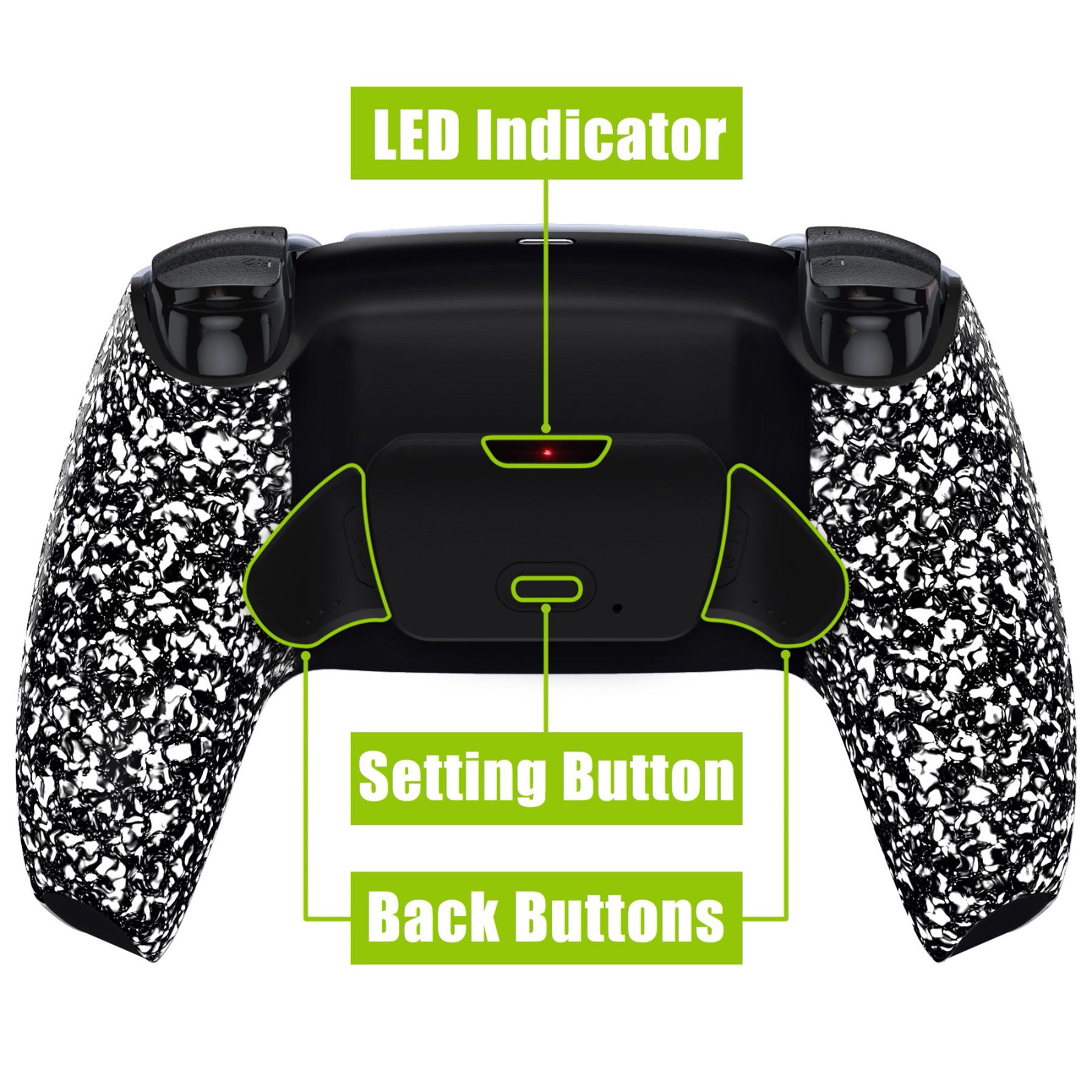 eXtremeRate Remappable RISE V3 Remap Kit for PS5 Controller BDM-030/040/050 - Textured White eXtremeRate