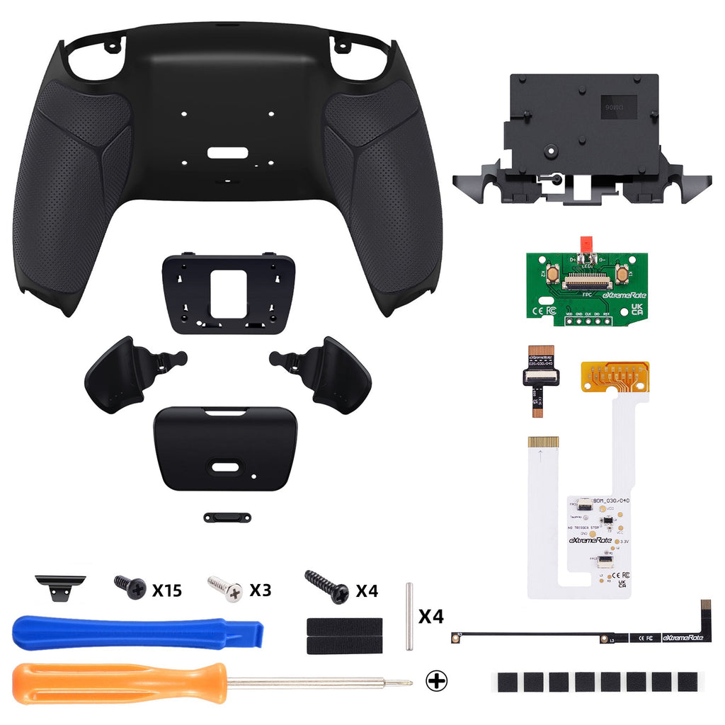 eXtremeRate Remappable RISE V4 Remap Kit for PS5 Controller BDM-030/040/050/060 - Rubberized Black eXtremeRate