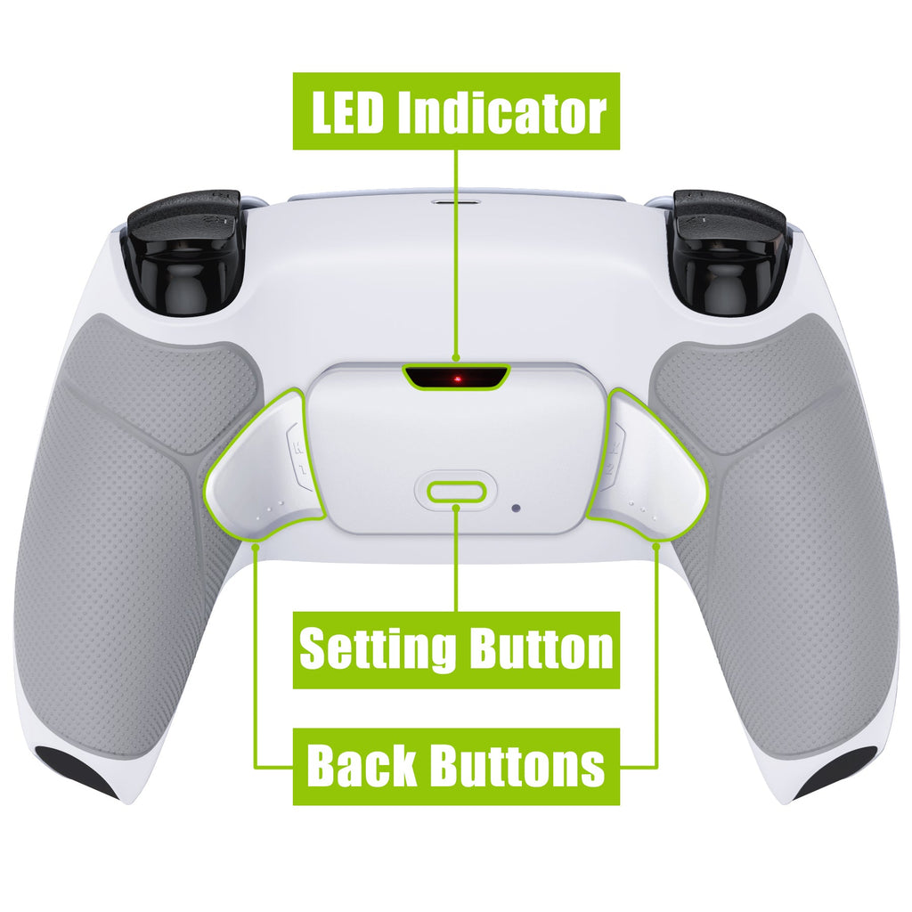 eXtremeRate Remappable RISE V4 Remap Kit for PS5 Controller BDM-030/040/050/060 - Rubberized White eXtremeRate