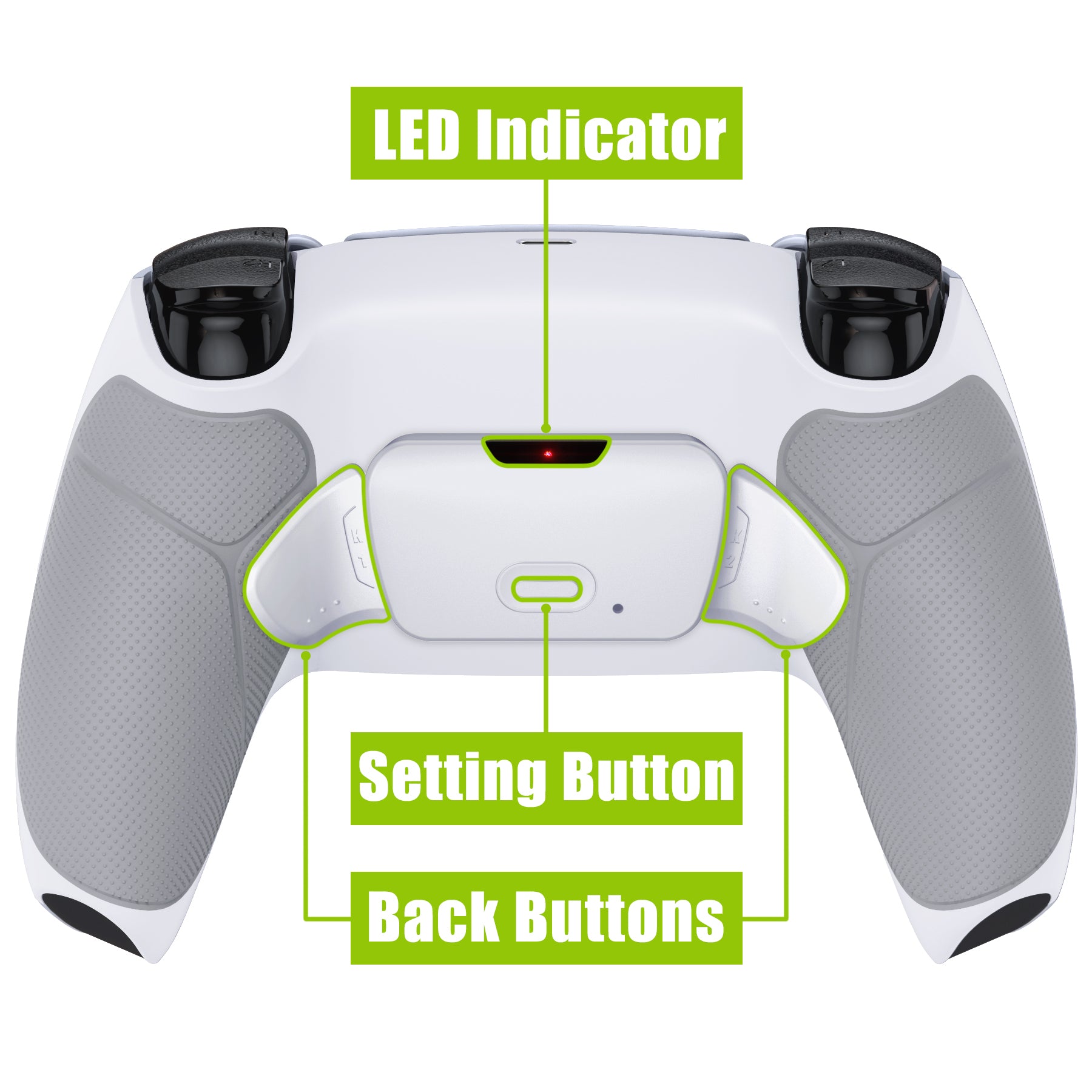 eXtremeRate Remappable RISE V4 Remap Kit for PS5 Controller BDM-030/040/050/060 - Rubberized White eXtremeRate