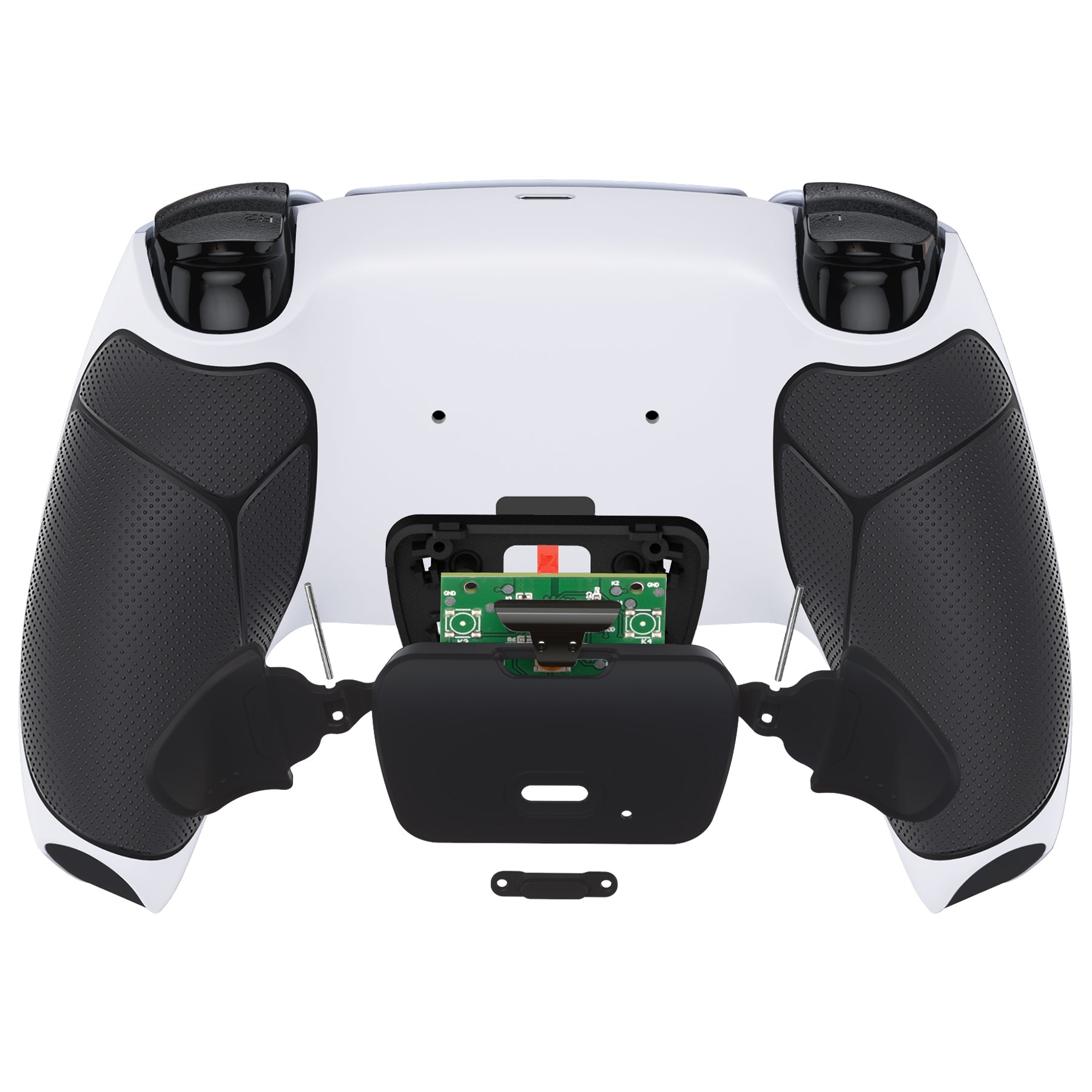 eXtremeRate Remappable RISE V4 Remap Kit for PS5 Controller BDM-030/040/050/060 - Rubberized White Black- Black eXtremeRate