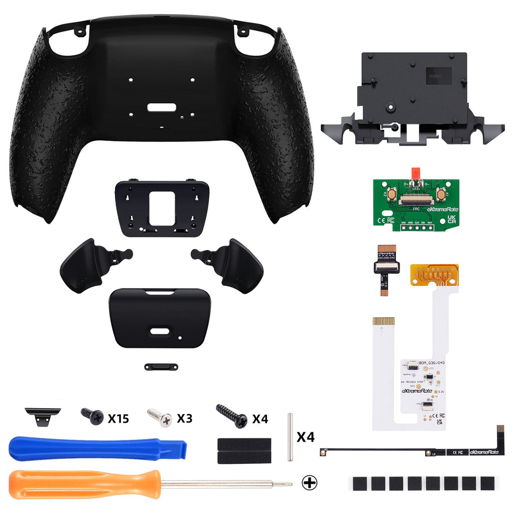eXtremeRate Remappable RISE V4 Remap Kit for PS5 Controller BDM-030/040/050/060 - Textured Black eXtremeRate
