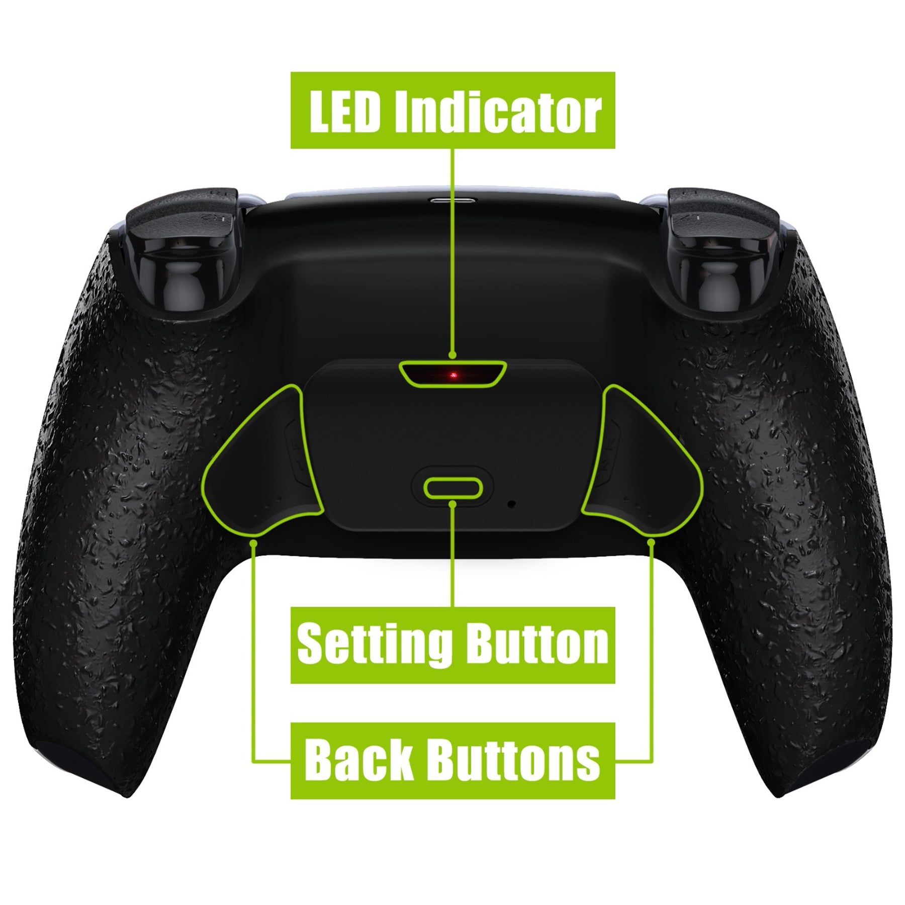 eXtremeRate Remappable RISE V4 Remap Kit for PS5 Controller BDM-030/040/050/060 - Textured Black eXtremeRate