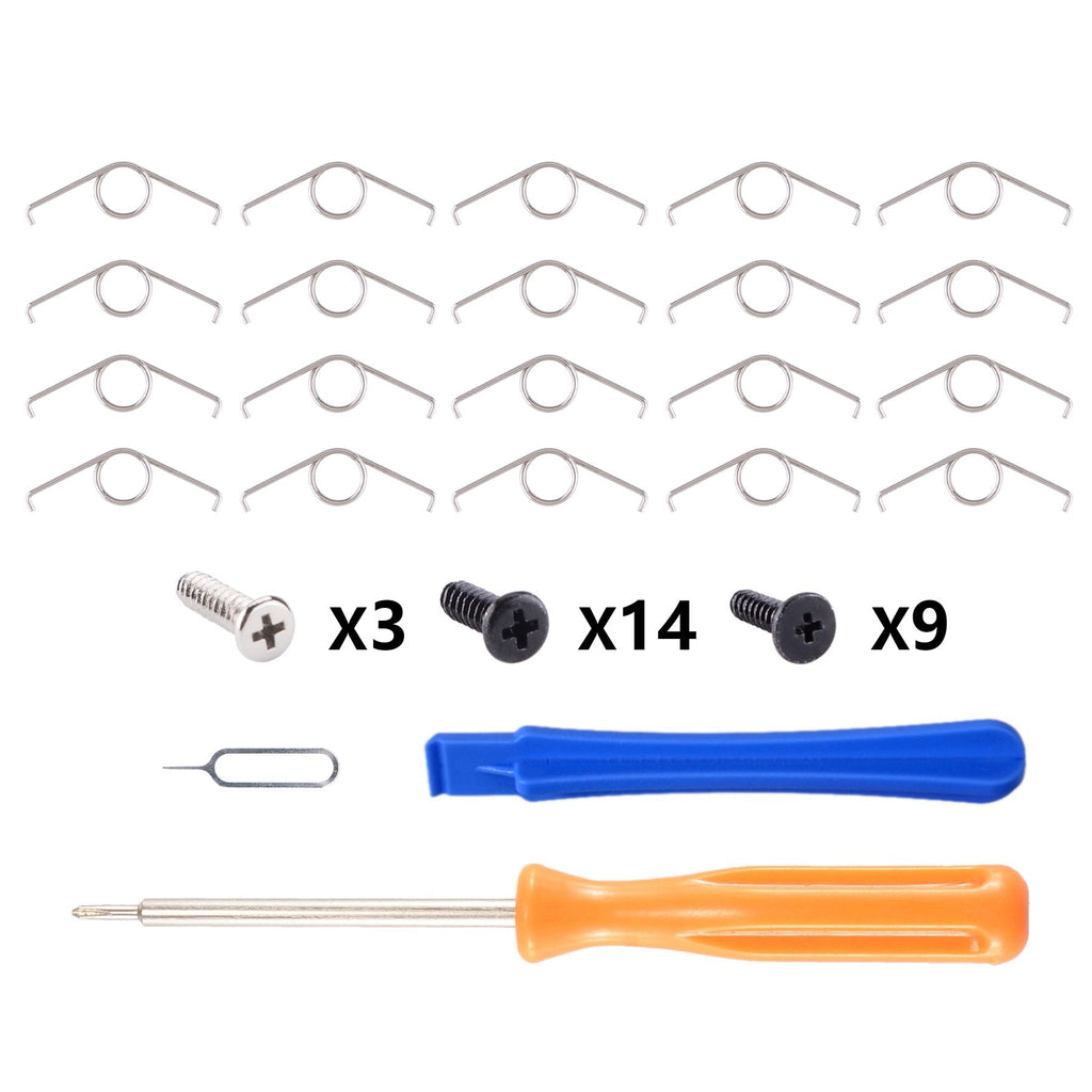 eXtremeRate Repair Tools Set 10 Pairs Replacement L2 R2 Trigger Buttons Springs & Screwdriver & Open Shell Stick & Screws for PS5 Controller BDM-030/040 eXtremeRate