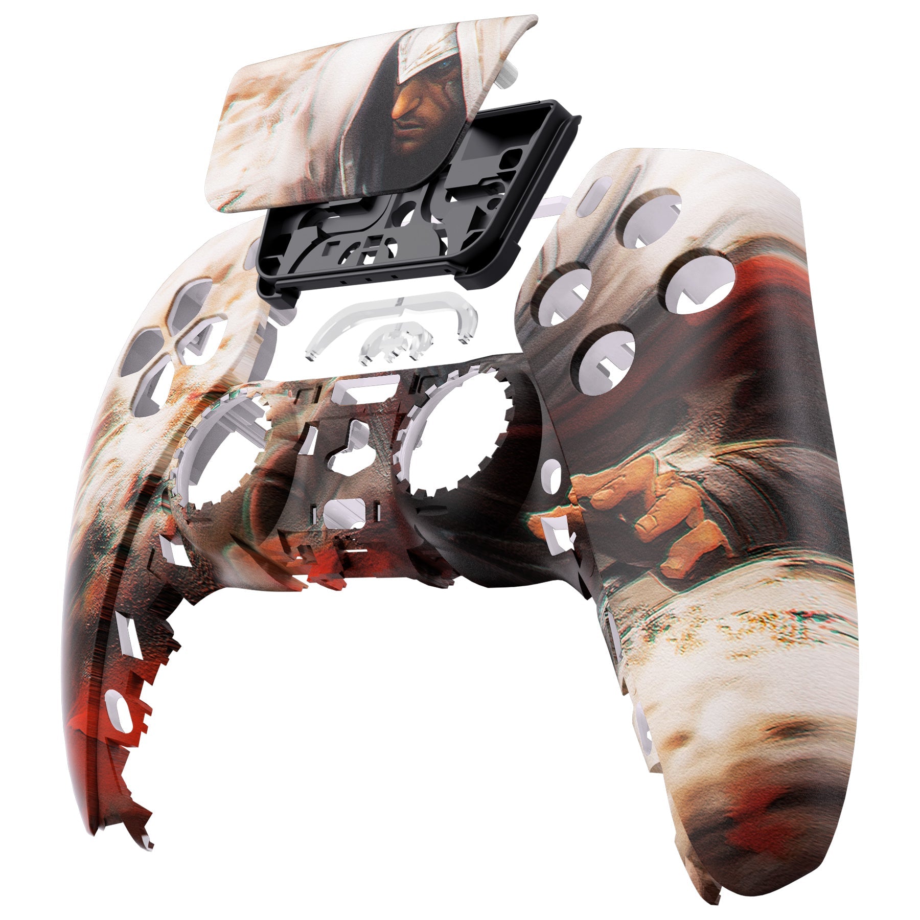 eXtremeRate Replacement Front Housing Shell with Touchpad Compatible with PS5 Controller BDM-010/020/030/040/050 - Assassin eXtremeRate