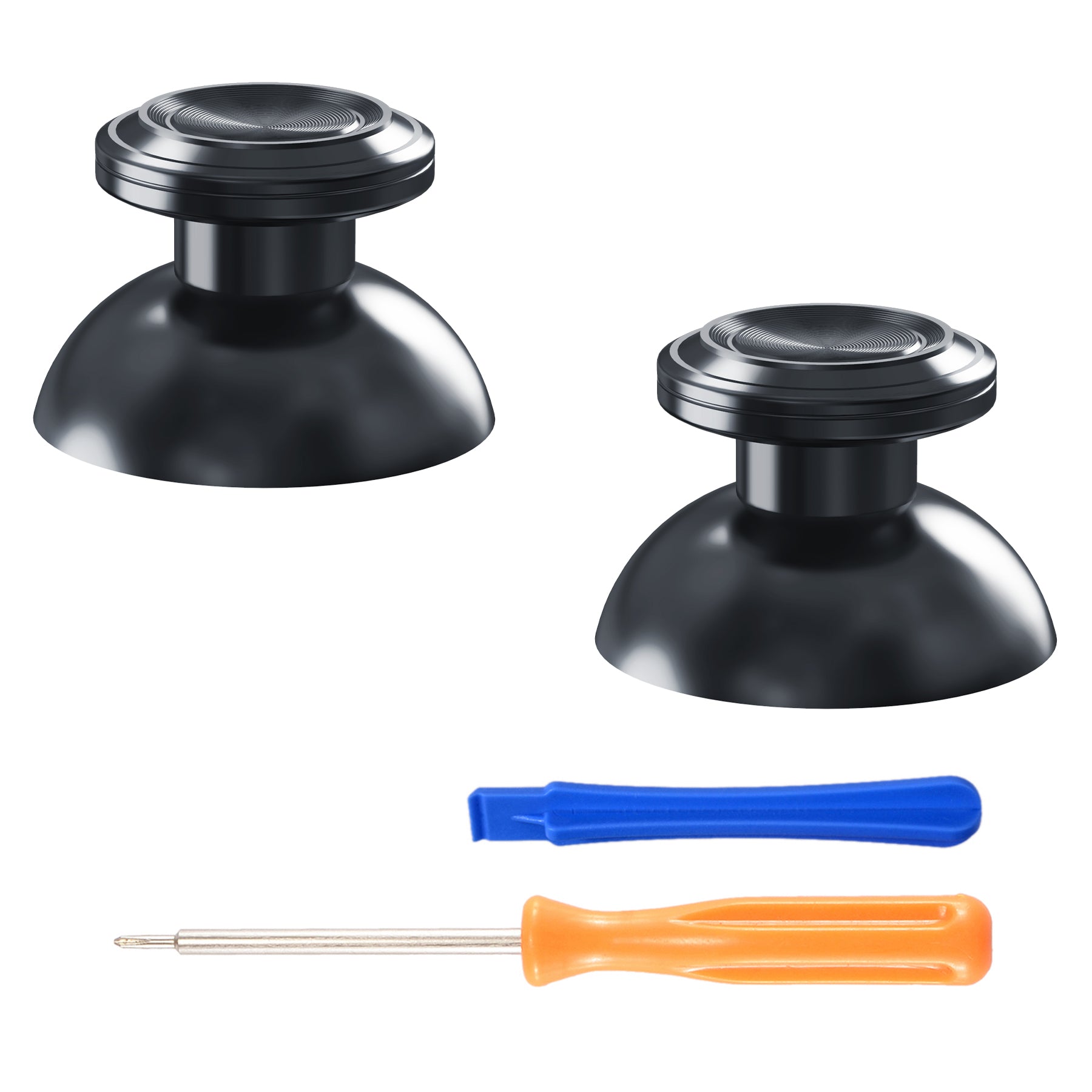 eXtremeRate Replacement Aluminum Metal Thumbsticks Compatible with PS5 & PS4 Controller - Dark Gray eXtremeRate