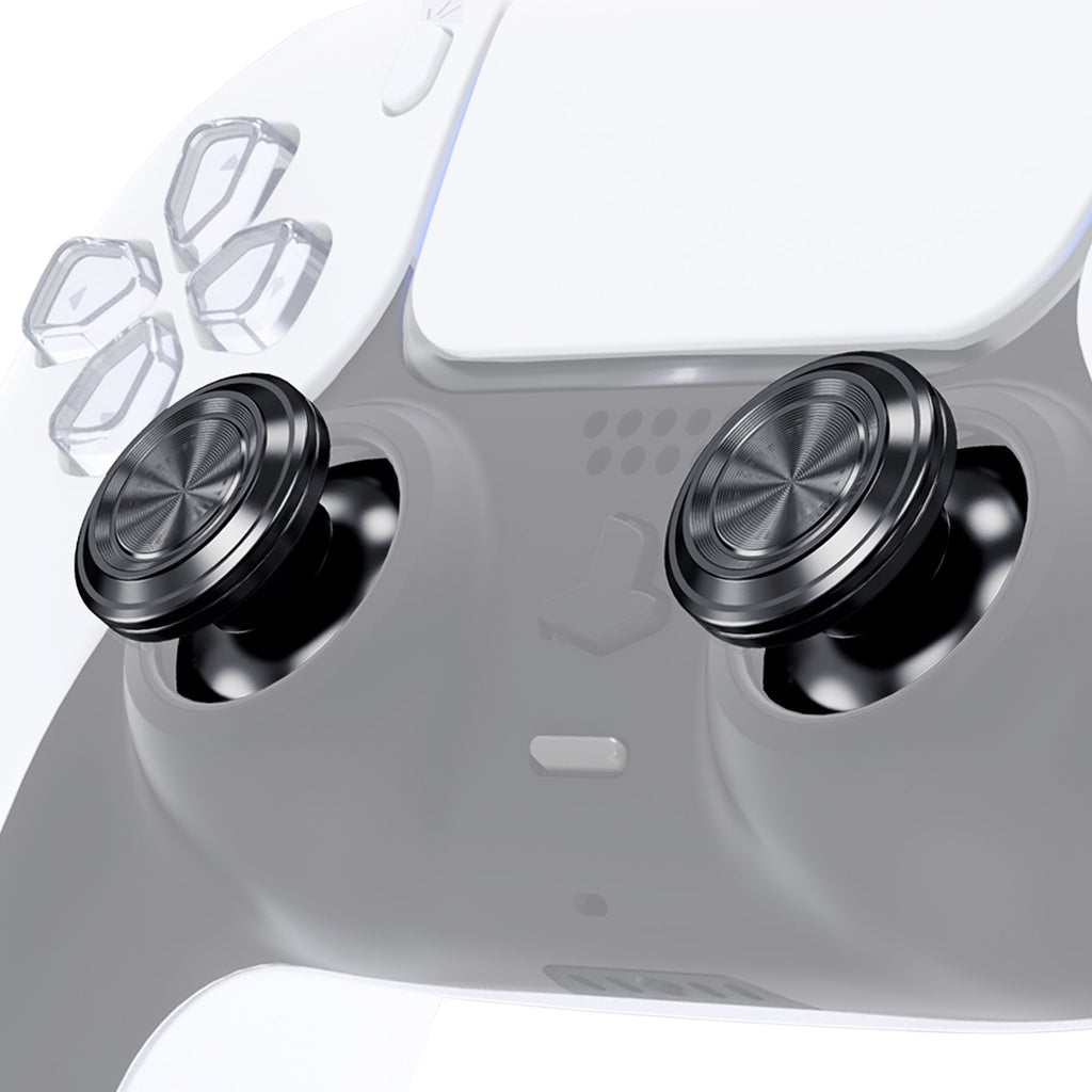 eXtremeRate Replacement Aluminum Metal Thumbsticks Compatible with PS5 & PS4 Controller - Dark Gray eXtremeRate