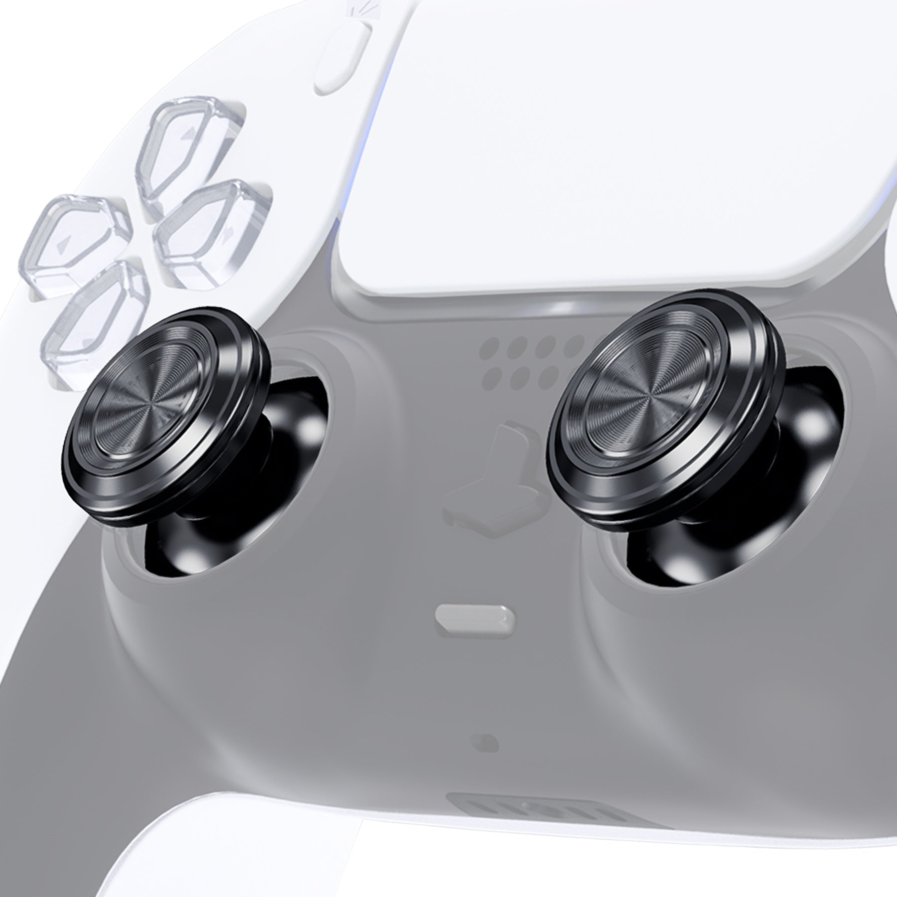 eXtremeRate Replacement Aluminum Metal Thumbsticks Compatible with PS5 & PS4 Controller - Dark Gray eXtremeRate