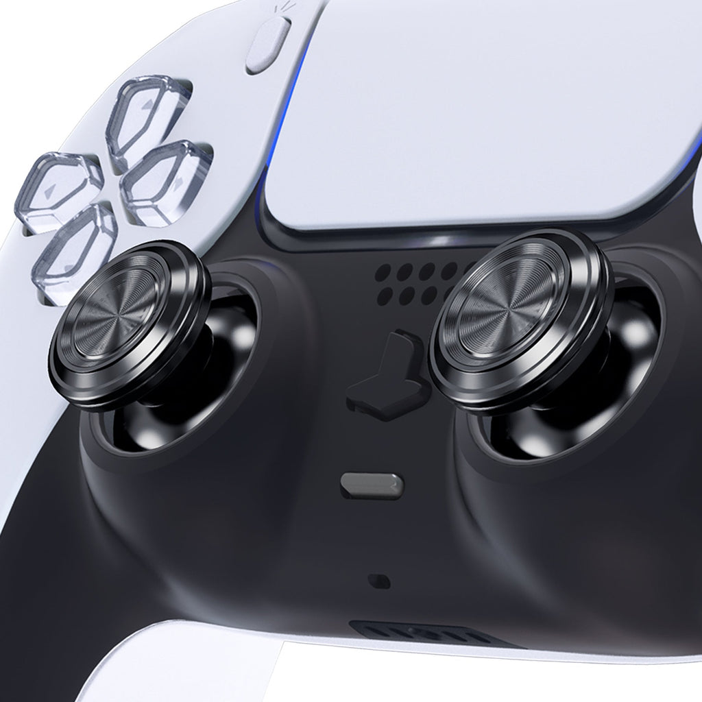 eXtremeRate Replacement Aluminum Metal Thumbsticks Compatible with PS5 & PS4 Controller - Dark Gray eXtremeRate