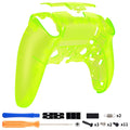 eXtremeRate Replacement Back Housing Bottom Shell Compatible with PS5 Edge Controller - Clear Lime Green eXtremeRate