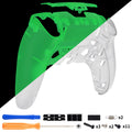 eXtremeRate Replacement Back Housing Bottom Shell Compatible with PS5 Edge Controller - Glow in Dark - Green eXtremeRate