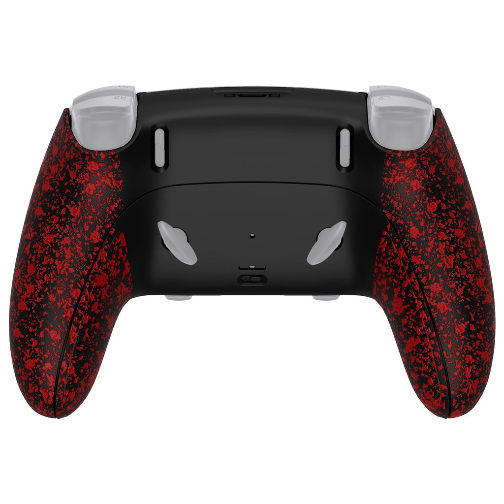 eXtremeRate Replacement Back Housing Bottom Shell & Clip Shell Compatible with PS5 Edge Controller -  Textured Red eXtremeRate
