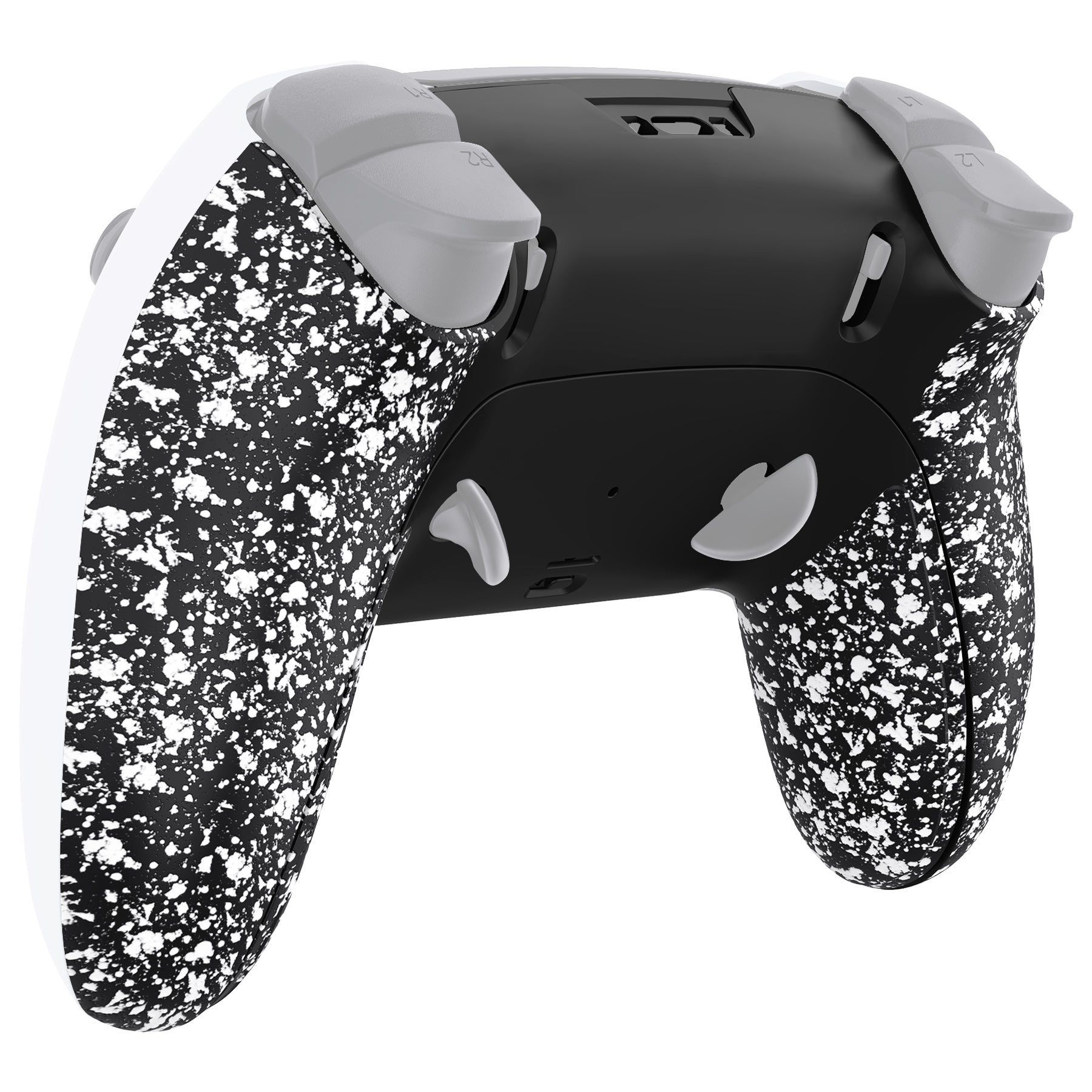 eXtremeRate Replacement Back Housing Bottom Shell & Clip Shell Compatible with PS5 Edge Controller -  Textured White eXtremeRate