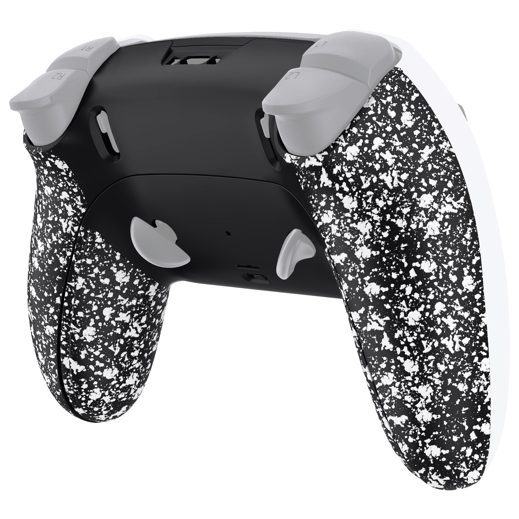 eXtremeRate Replacement Back Housing Bottom Shell & Clip Shell Compatible with PS5 Edge Controller -  Textured White eXtremeRate