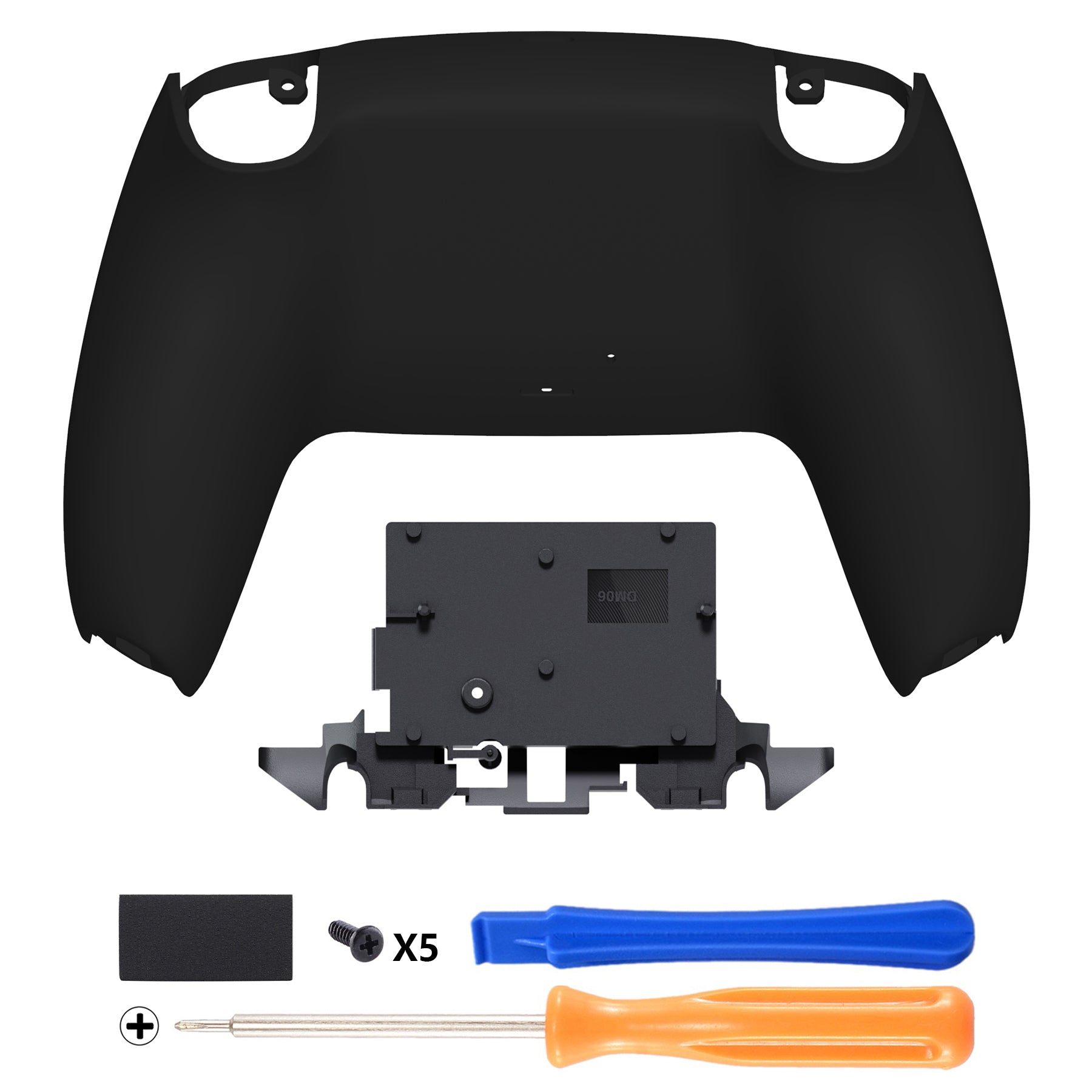 eXtremeRate Replacement Back Housing Bottom Shell for PS5 Controller BDM-010/020/030/040/050/060 - Black eXtremeRate