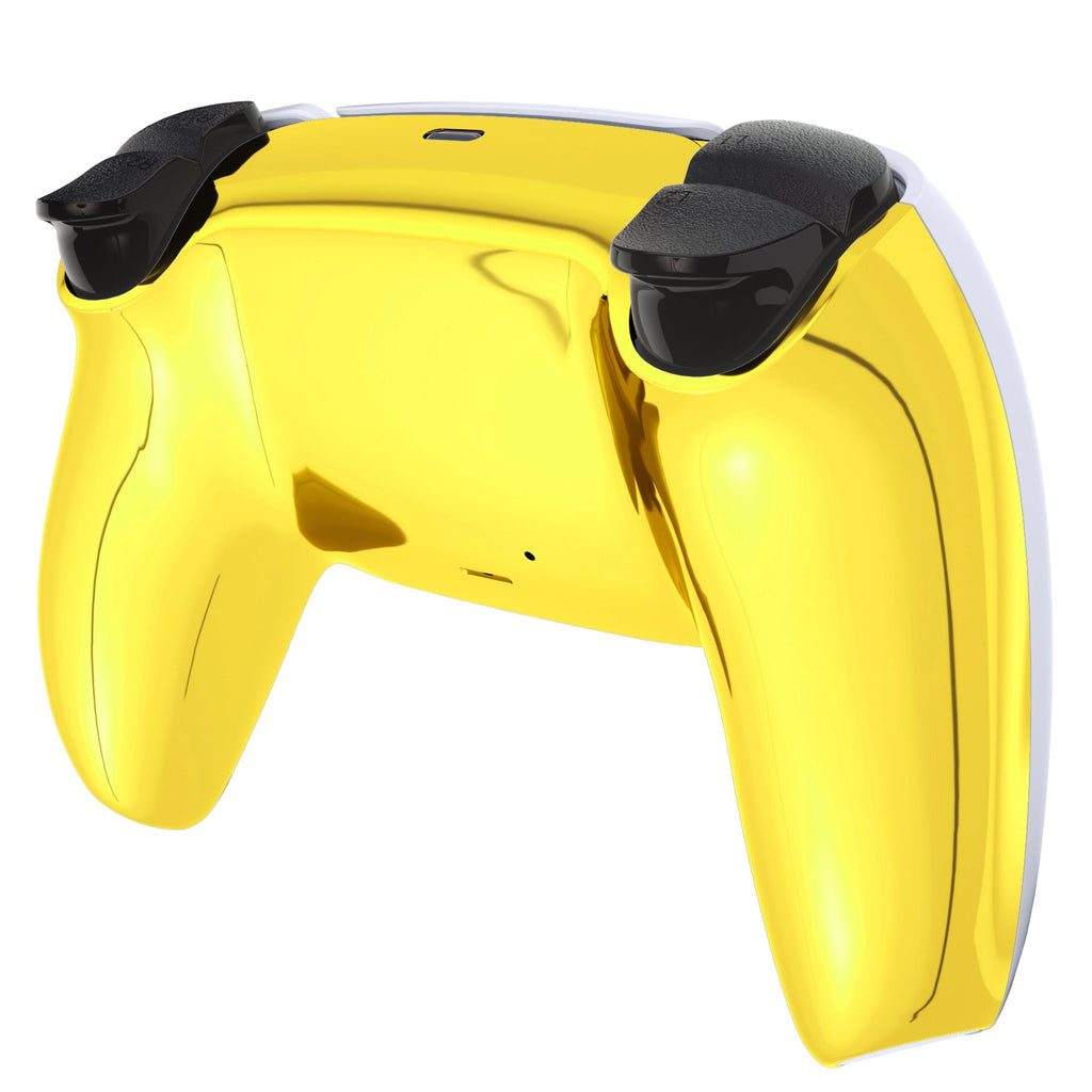 eXtremeRate Replacement Back Housing Bottom Shell for PS5 Controller BDM-010/020/030/040/050/060 - Chrome Gold eXtremeRate