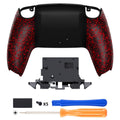 eXtremeRate Replacement Back Housing Bottom Shell for PS5 Controller BDM-010/020/030/040/050/060 - Textured Red eXtremeRate
