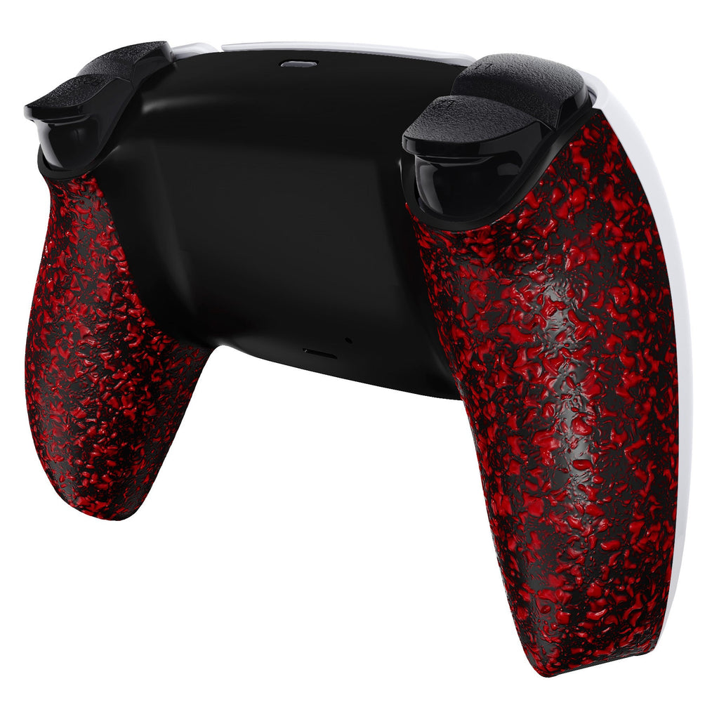eXtremeRate Replacement Back Housing Bottom Shell for PS5 Controller BDM-010/020/030/040/050/060 - Textured Red eXtremeRate
