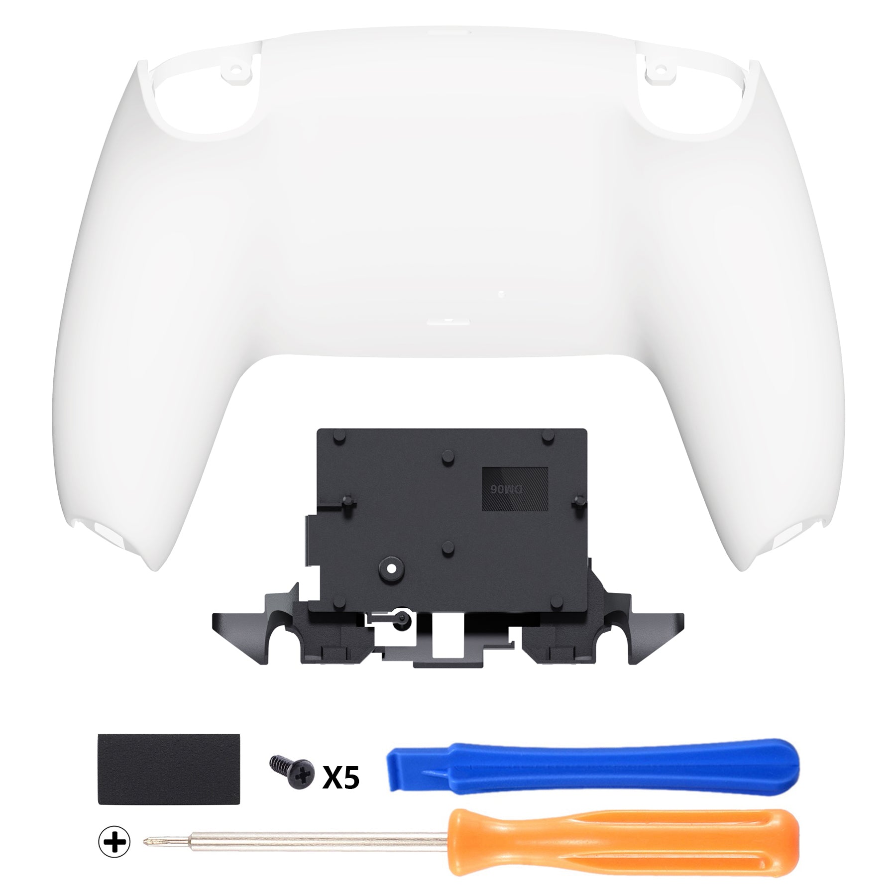 eXtremeRate Replacement Back Housing Bottom Shell for PS5 Controller BDM-010/020/030/040/050/060 - White eXtremeRate