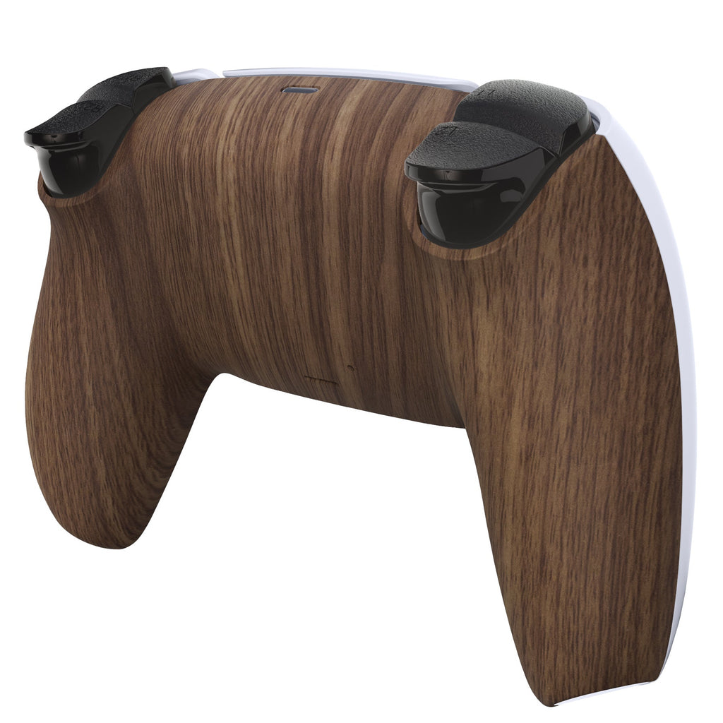 eXtremeRate Replacement Back Housing Bottom Shell for PS5 Controller BDM-010/020/030/040/050/060 - Wood Grain eXtremeRate