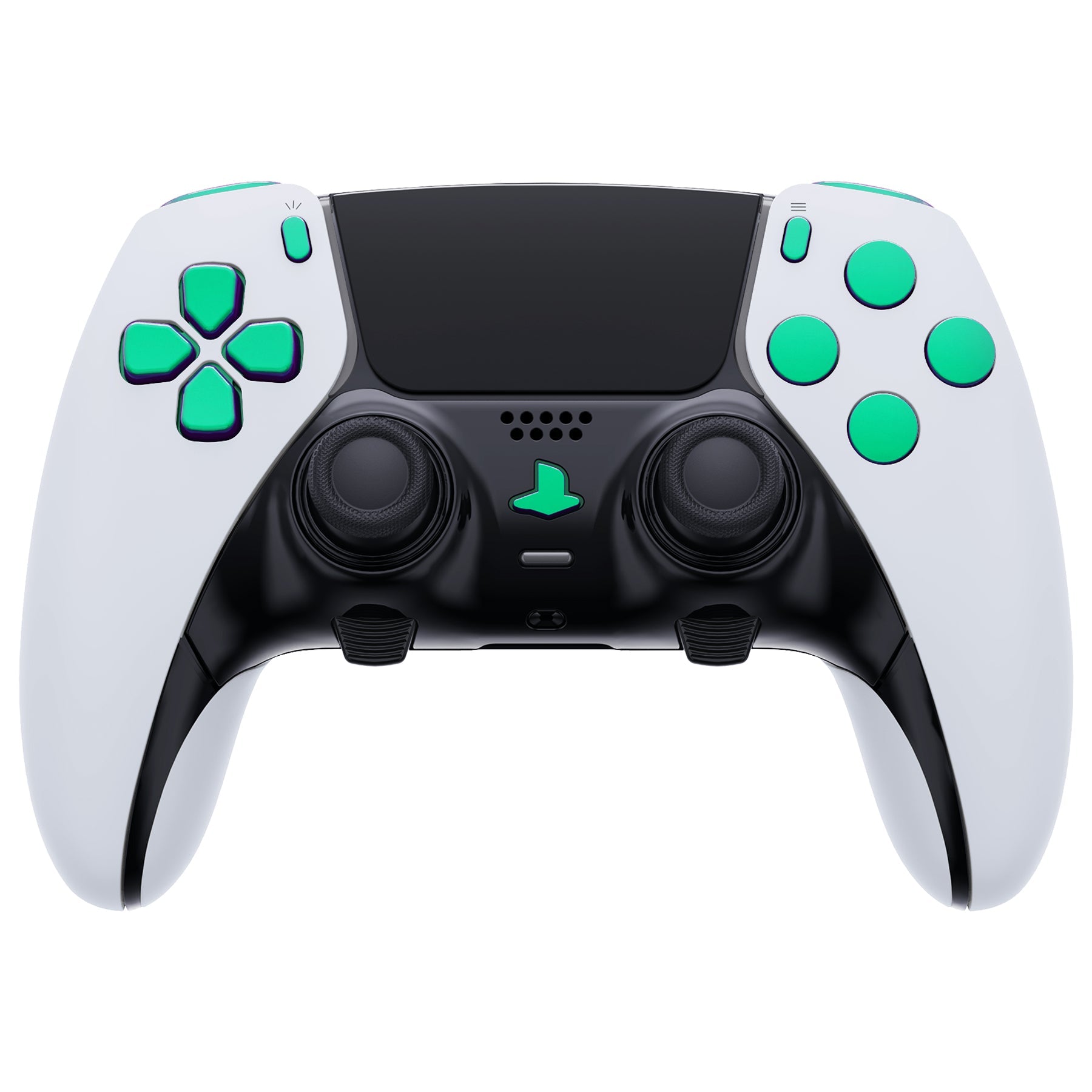 eXtremeRate Replacement Full Set Buttons Compatible with PS5 Edge Controller - Chameleon Green Purple eXtremeRate