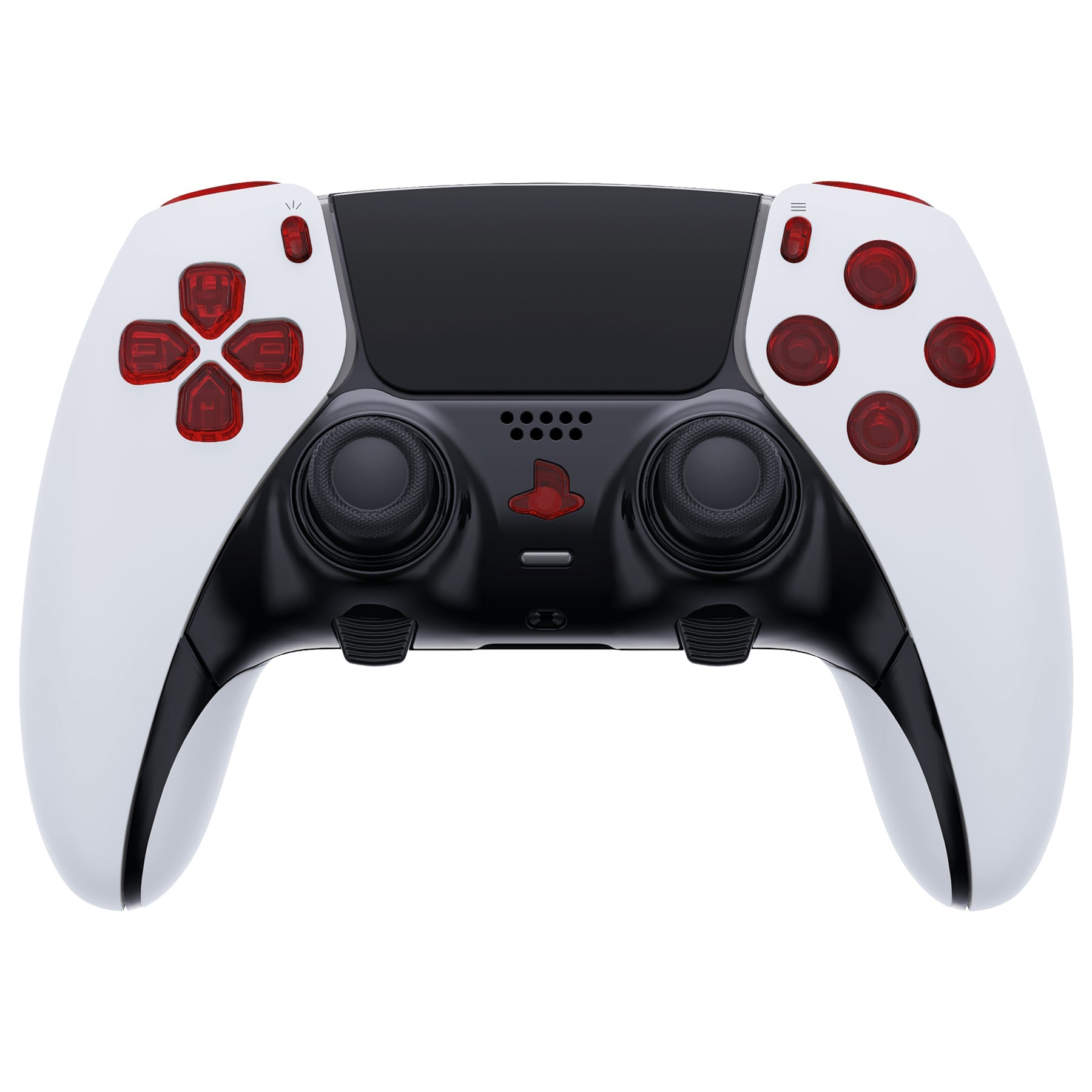 eXtremeRate Replacement Full Set Buttons Compatible with PS5 Edge Controller - Clear Red eXtremeRate
