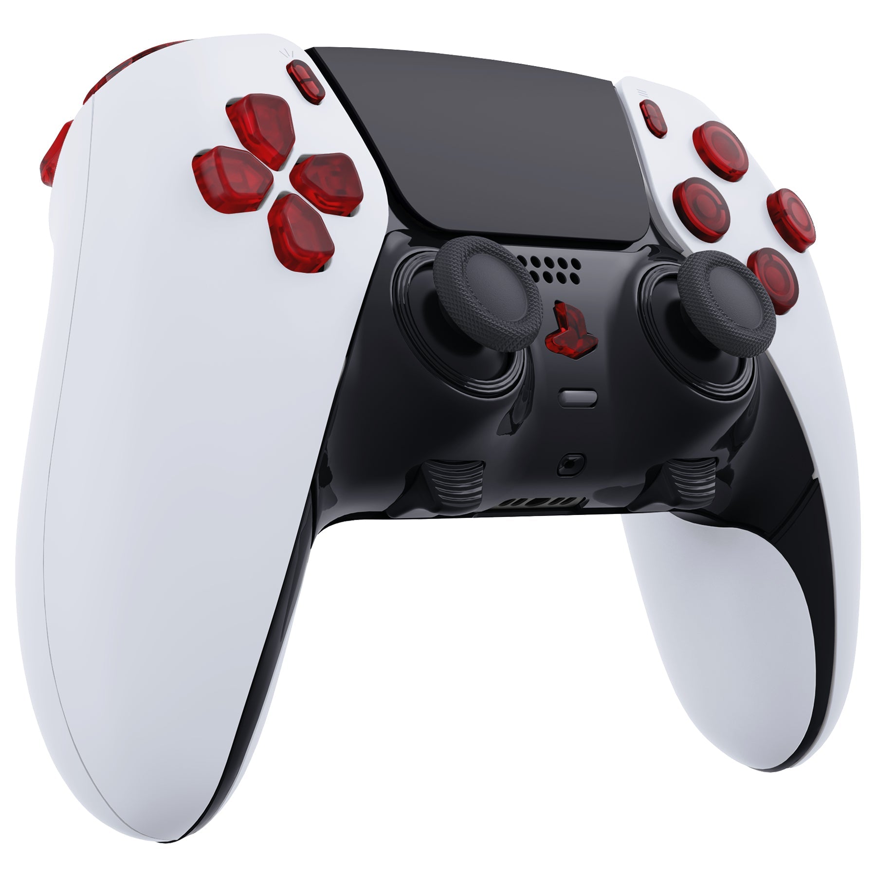 eXtremeRate Replacement Full Set Buttons Compatible with PS5 Edge Controller - Clear Red eXtremeRate