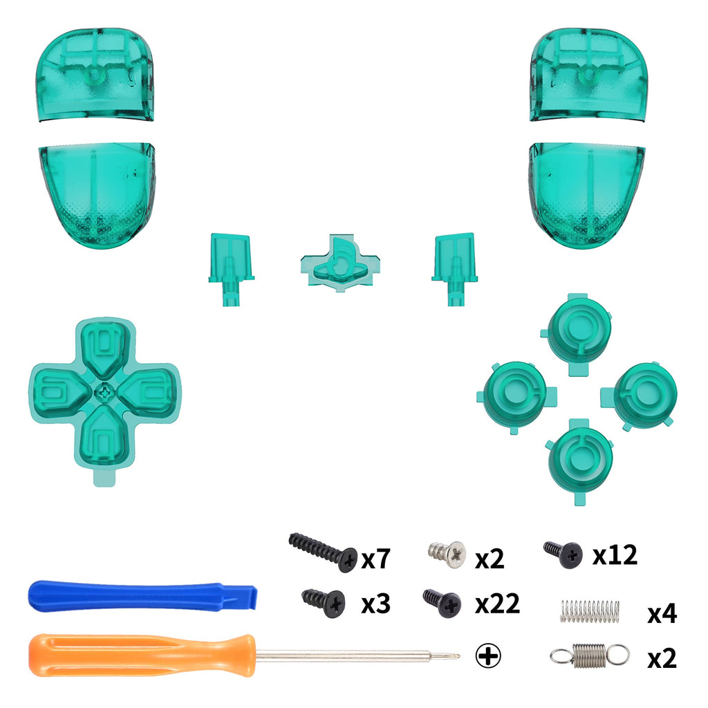 eXtremeRate Replacement Full Set Buttons Compatible with PS5 Edge Controller - Emerald Green eXtremeRate