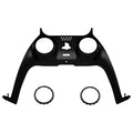 eXtremeRate Replacement Decorative Trim Shell with Accent Rings Compatible with PS5 Controller BDM-010/020/030/040/050 - Chrome Black eXtremeRate