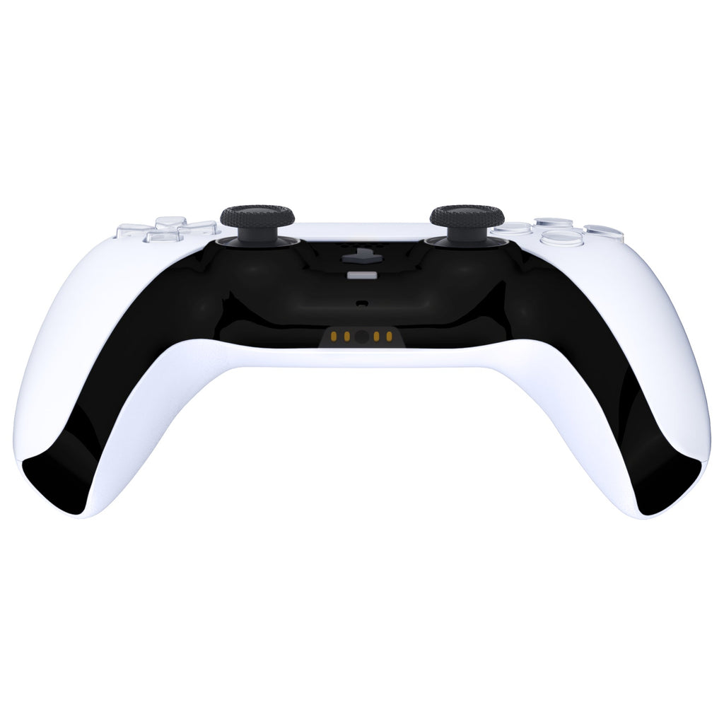 eXtremeRate Replacement Decorative Trim Shell with Accent Rings Compatible with PS5 Controller BDM-010/020/030/040/050 - Chrome Black eXtremeRate
