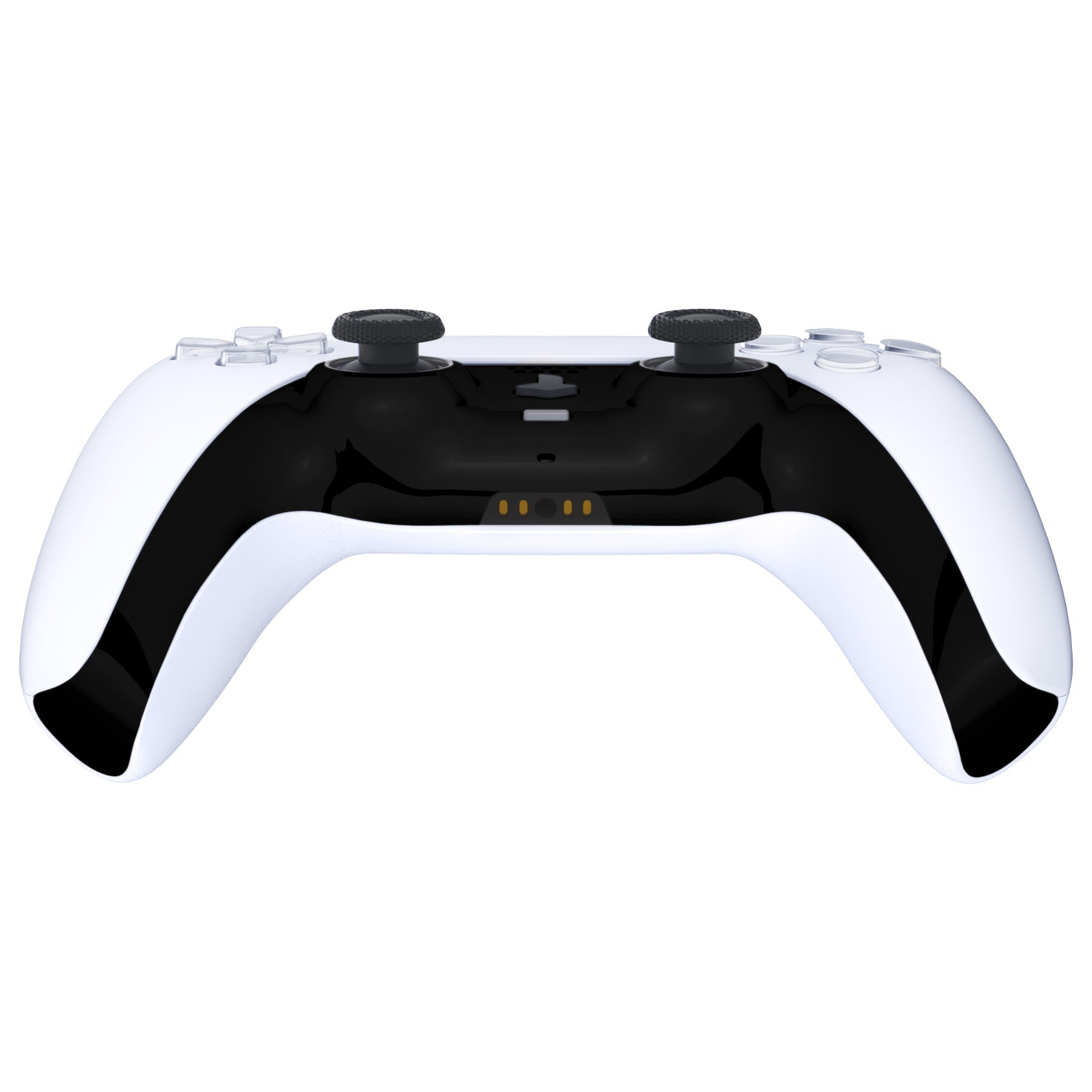 eXtremeRate Replacement Decorative Trim Shell with Accent Rings Compatible with PS5 Controller BDM-010/020/030/040/050 - Chrome Black eXtremeRate