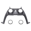 eXtremeRate Replacement Decorative Trim Shell with Accent Rings Compatible with PS5 Controller BDM-010/020/030/040/050 - Brushed Silver eXtremeRate