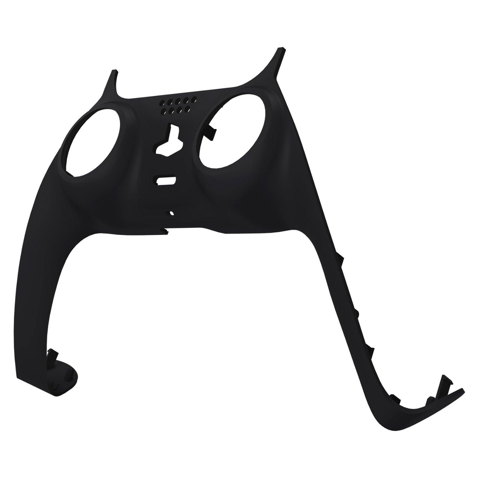 eXtremeRate Replacement Decorative Trim Shell with Accent Rings Compatible with PS5 Controller BDM-010/020/030/040/050 - Black eXtremeRate