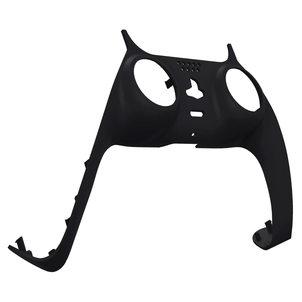 eXtremeRate Replacement Decorative Trim Shell with Accent Rings Compatible with PS5 Controller BDM-010/020/030/040/050 - Black eXtremeRate