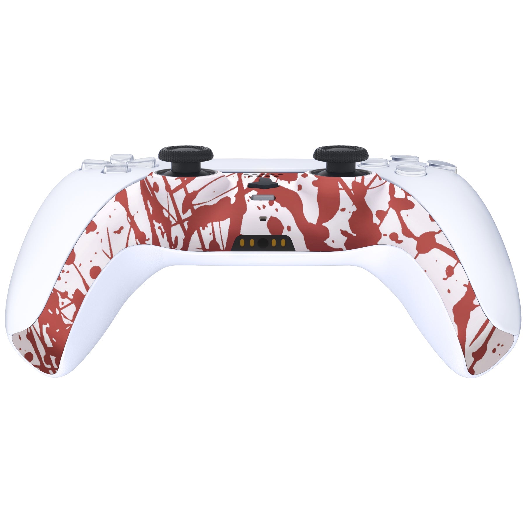eXtremeRate Replacement Decorative Trim Shell with Accent Rings Compatible with PS5 Controller BDM-010/020/030/040/050 - Blood eXtremeRate