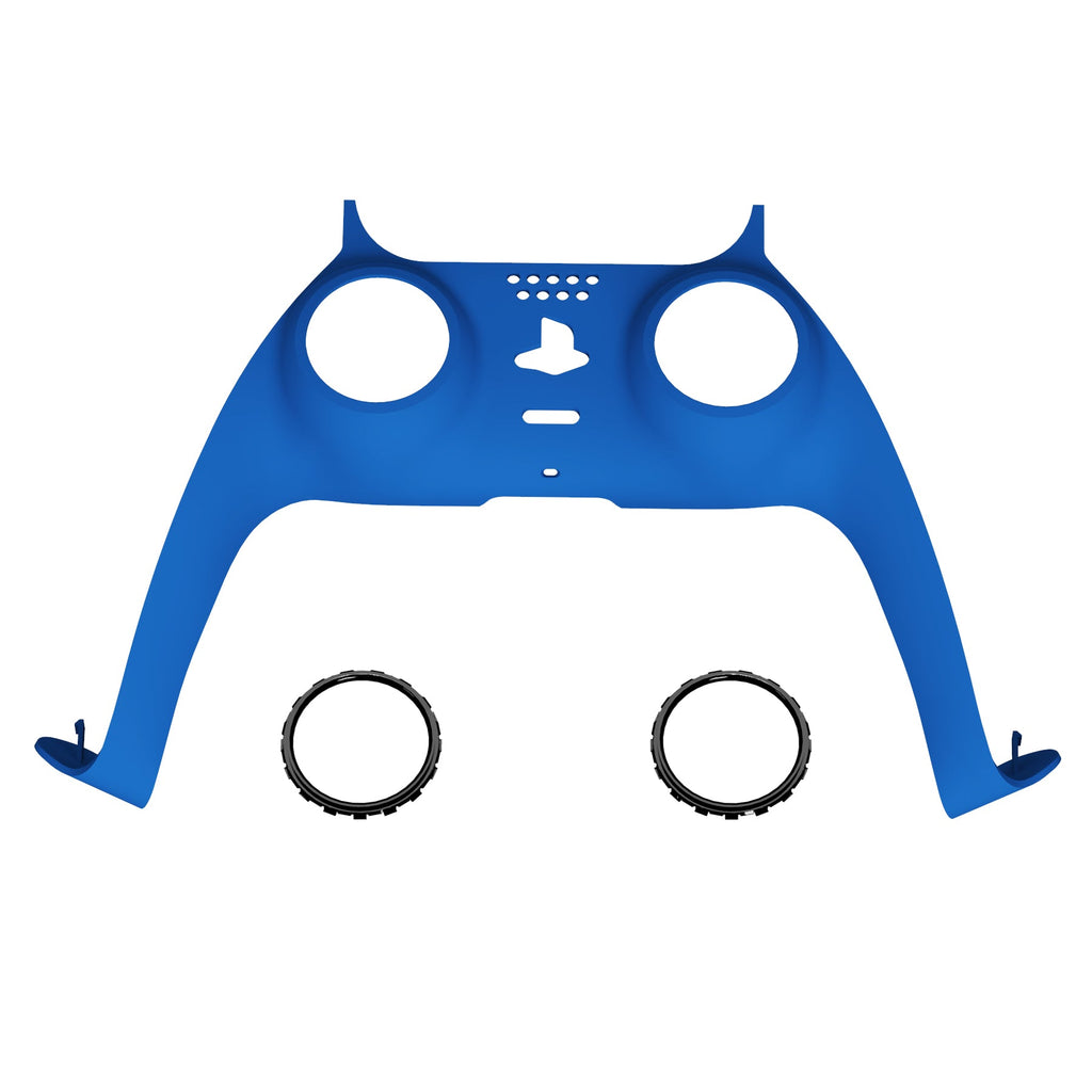 eXtremeRate Replacement Decorative Trim Shell with Accent Rings Compatible with PS5 Controller BDM-010/020/030/040/050 - Blue eXtremeRate