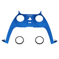 eXtremeRate Replacement Decorative Trim Shell with Accent Rings Compatible with PS5 Controller BDM-010/020/030/040/050 - Blue eXtremeRate