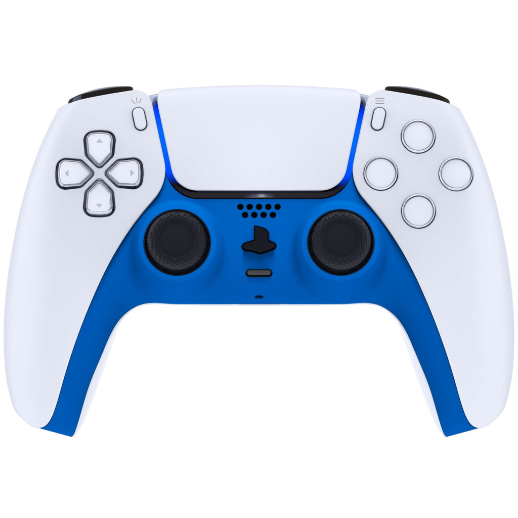 eXtremeRate Replacement Decorative Trim Shell with Accent Rings Compatible with PS5 Controller BDM-010/020/030/040/050 - Blue eXtremeRate