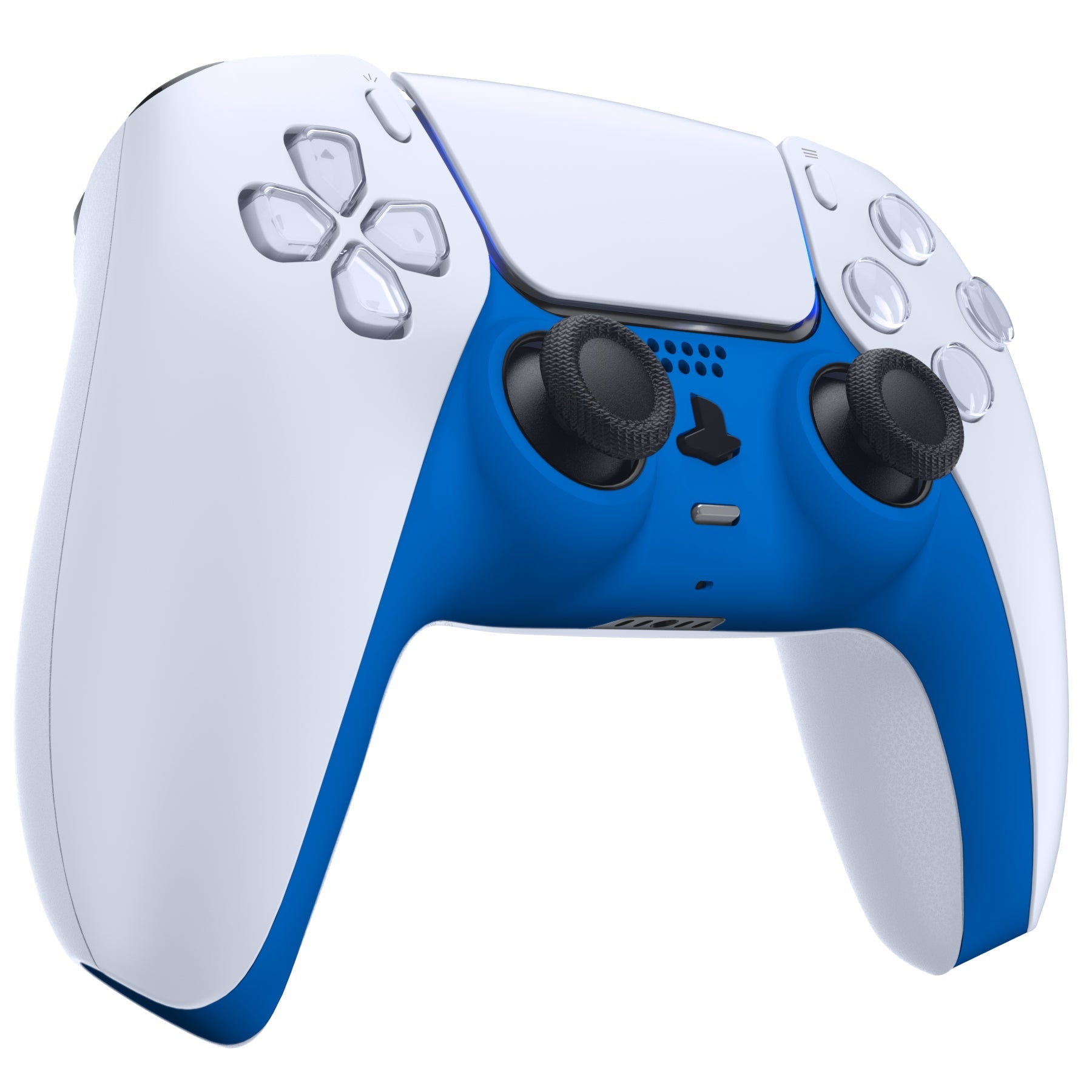 eXtremeRate Replacement Decorative Trim Shell with Accent Rings Compatible with PS5 Controller BDM-010/020/030/040/050 - Blue eXtremeRate