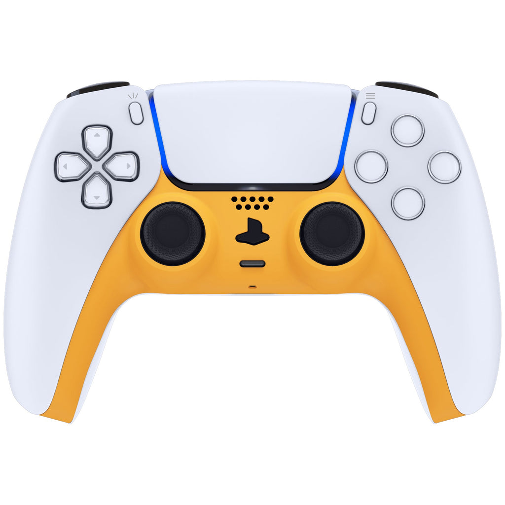 eXtremeRate Replacement Decorative Trim Shell with Accent Rings Compatible with PS5 Controller BDM-010/020/030/040/050 - Caution Yellow eXtremeRate