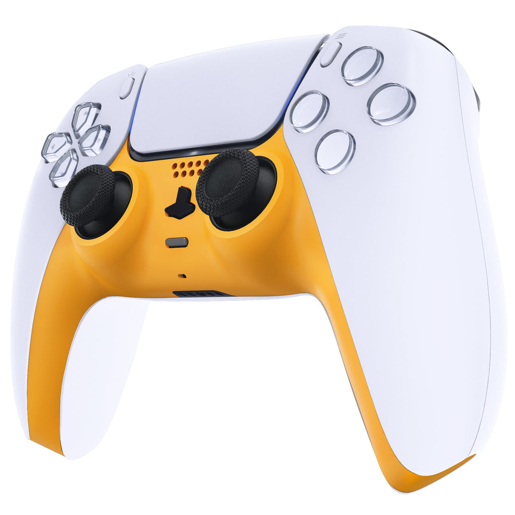 eXtremeRate Replacement Decorative Trim Shell with Accent Rings Compatible with PS5 Controller BDM-010/020/030/040/050 - Caution Yellow eXtremeRate