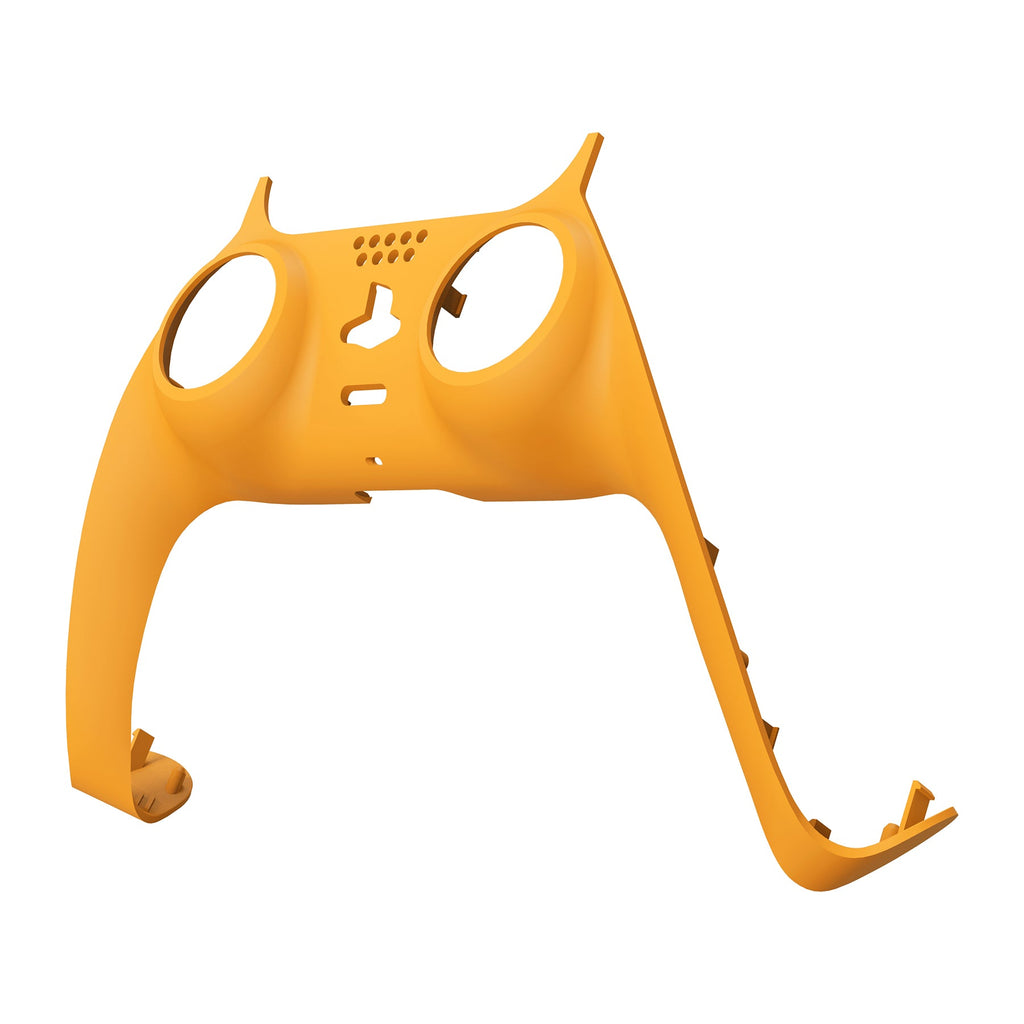 eXtremeRate Replacement Decorative Trim Shell with Accent Rings Compatible with PS5 Controller BDM-010/020/030/040/050 - Caution Yellow eXtremeRate
