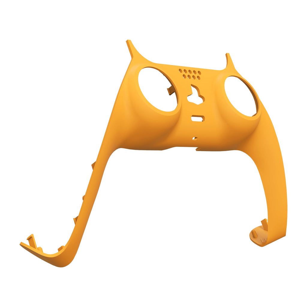 eXtremeRate Replacement Decorative Trim Shell with Accent Rings Compatible with PS5 Controller BDM-010/020/030/040/050 - Caution Yellow eXtremeRate